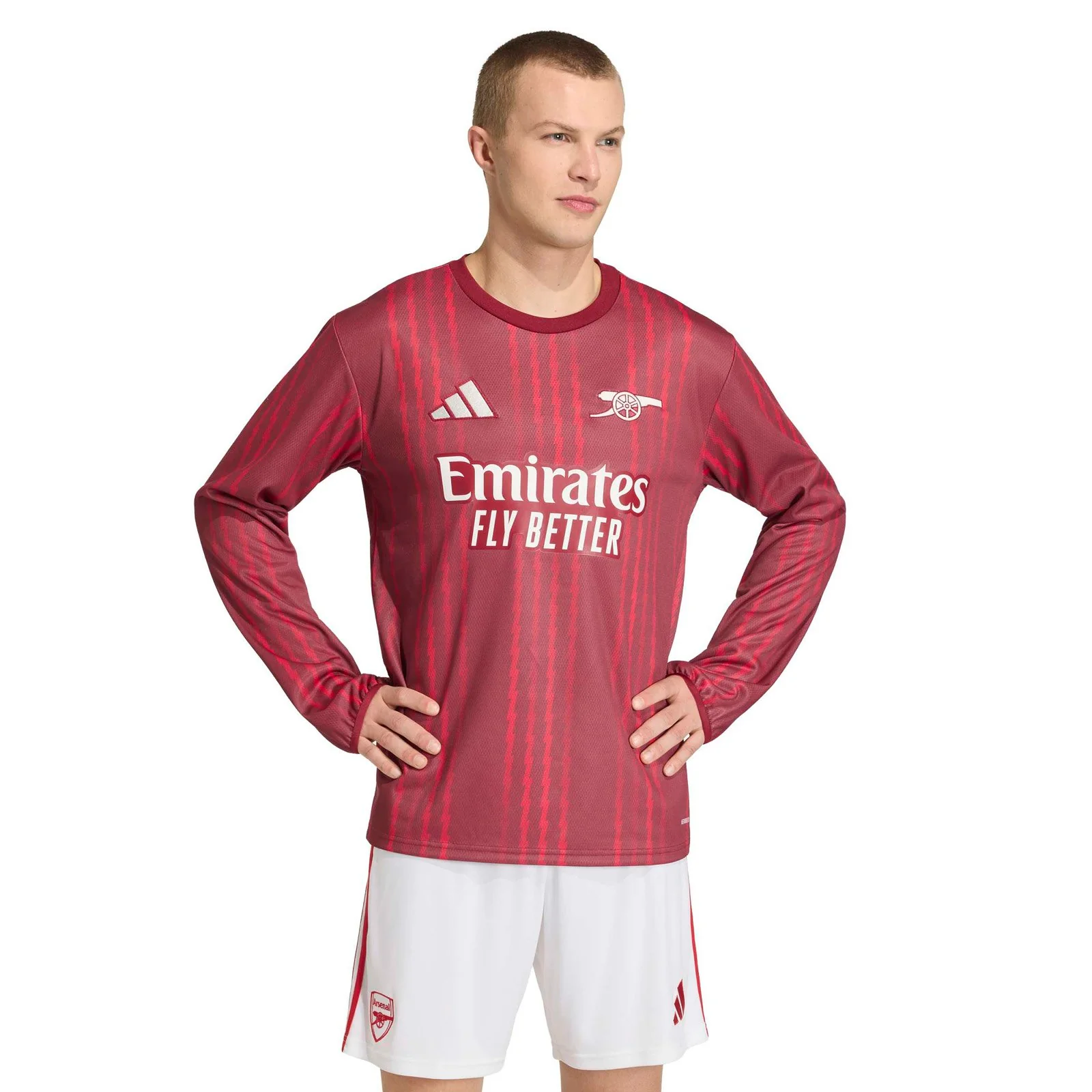 adidas Arsenal Football 2025/26 Mens Pre-Match Warm Crew Top