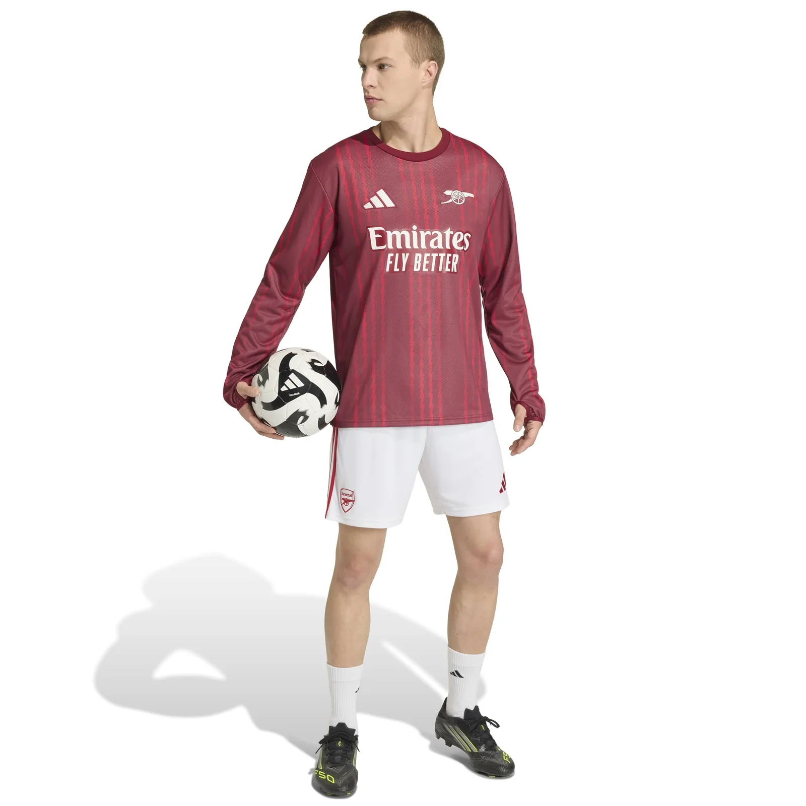 adidas Arsenal Football 2025/26 Mens Pre-Match Warm Crew Top - Image 6