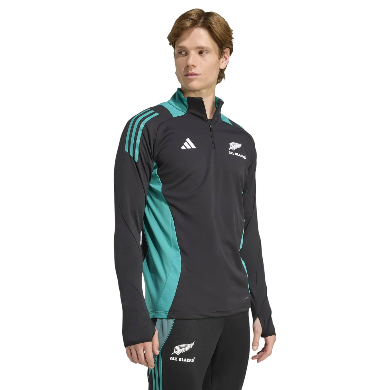 adidas All Blacks Half-Zip Slim-Fit Training Top - Image 2