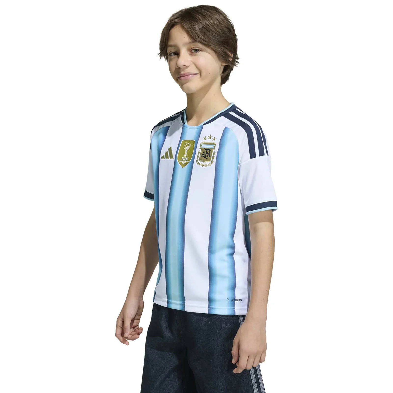 adidas Argentina Football World Cup 2026 Home Replica Messi Kids Jersey - Image 3