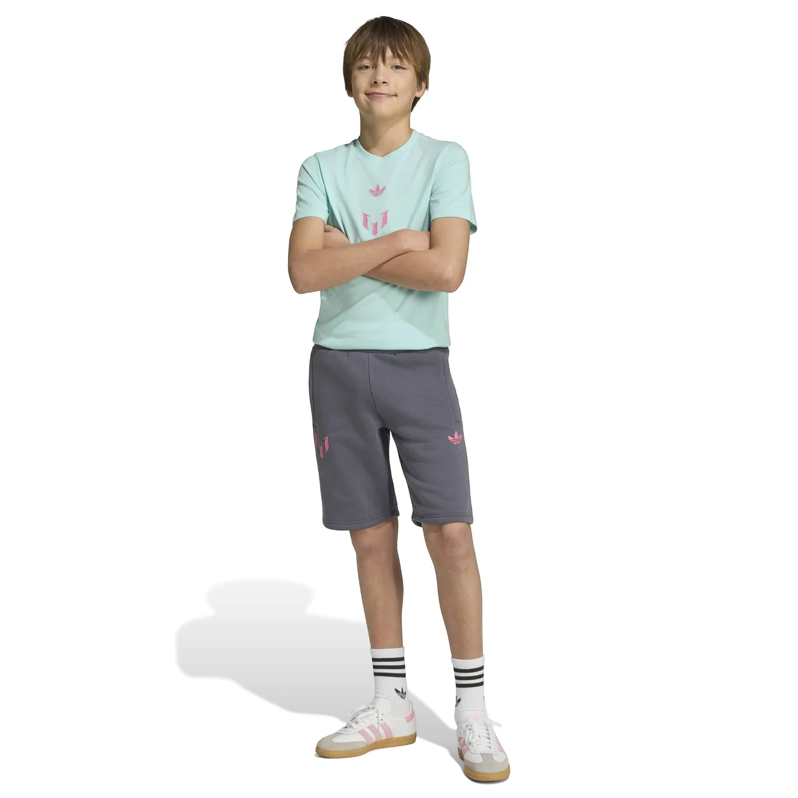 adidas Messi Kids Regular-Fit Fleece Football Shorts - Image 8