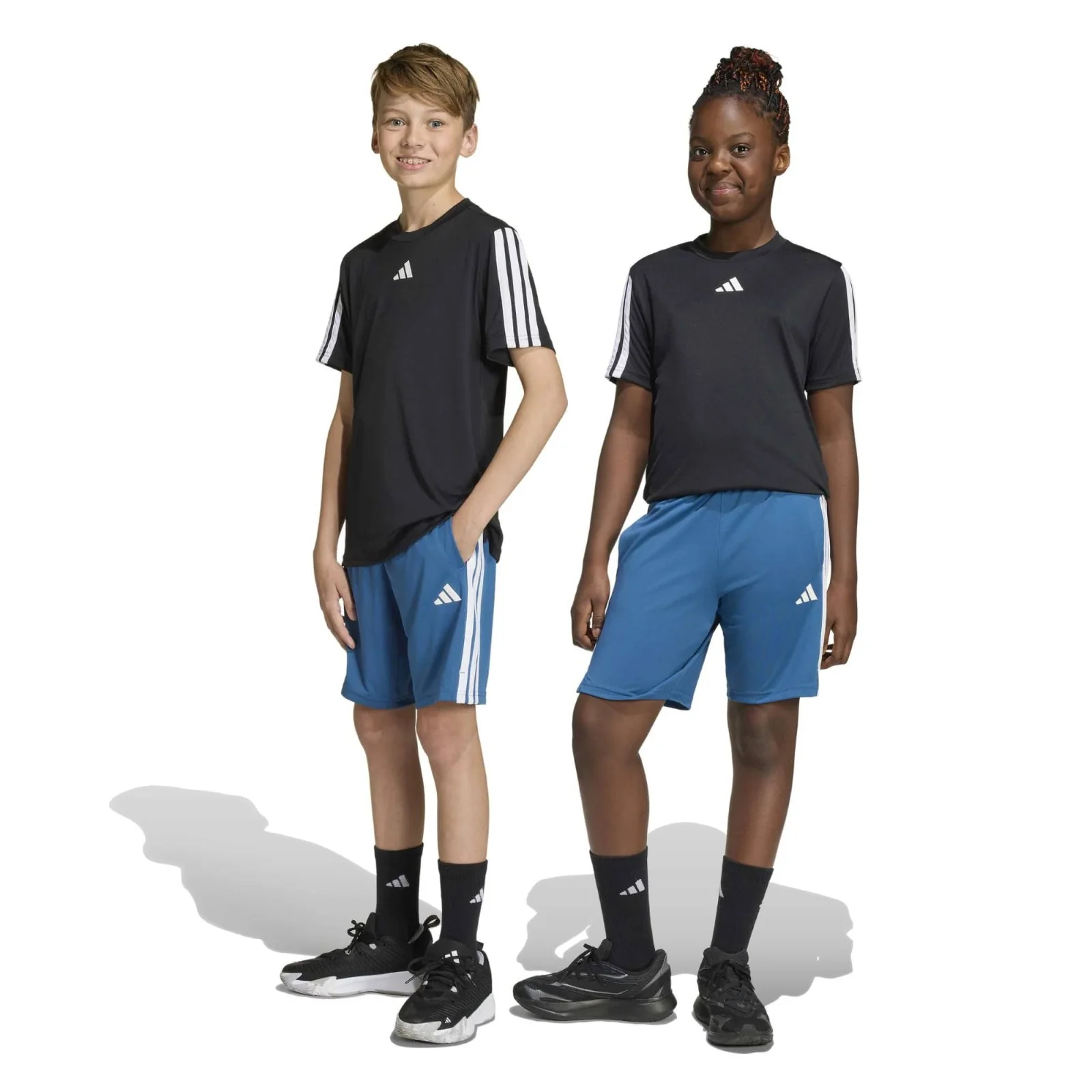 adidas Train Essentials 3-Stripes Climacool Kids Shorts - Image 5