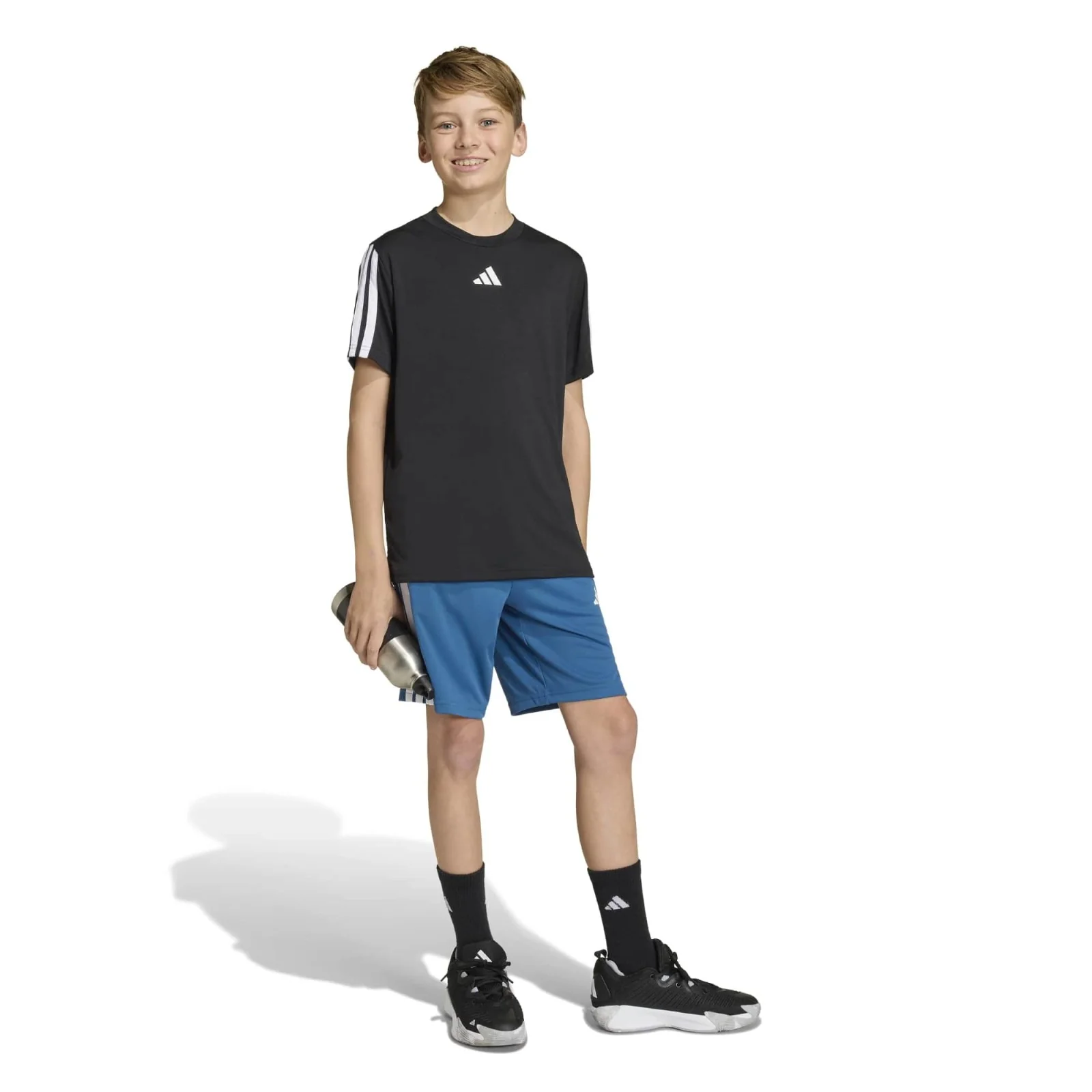 adidas Train Essentials 3-Stripes Climacool Kids Shorts - Image 7