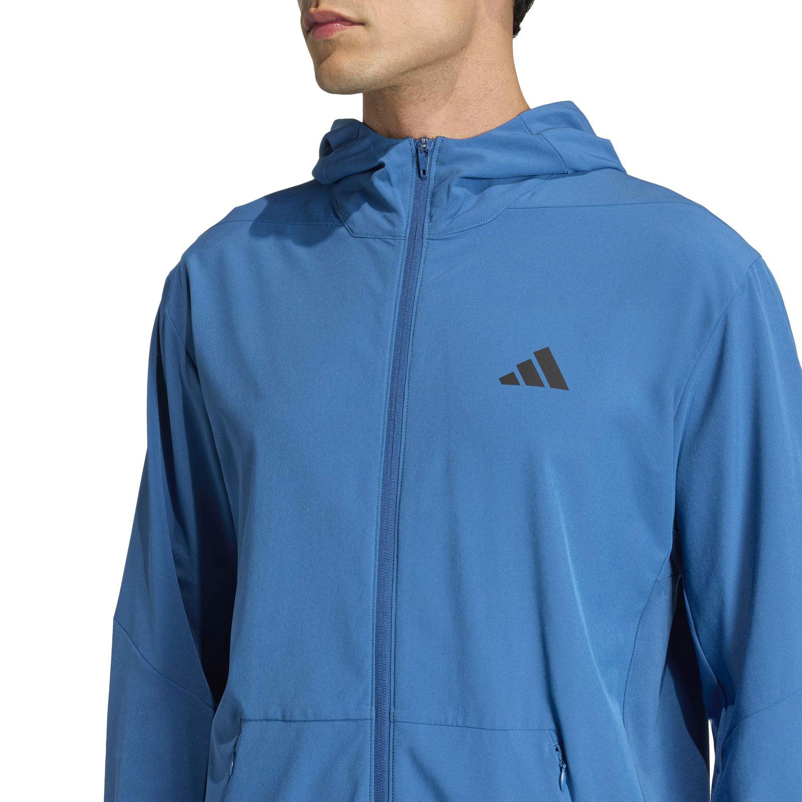 adidas D4T Workout Climacool Mens Full-Zip Training Hoodie - Image 3