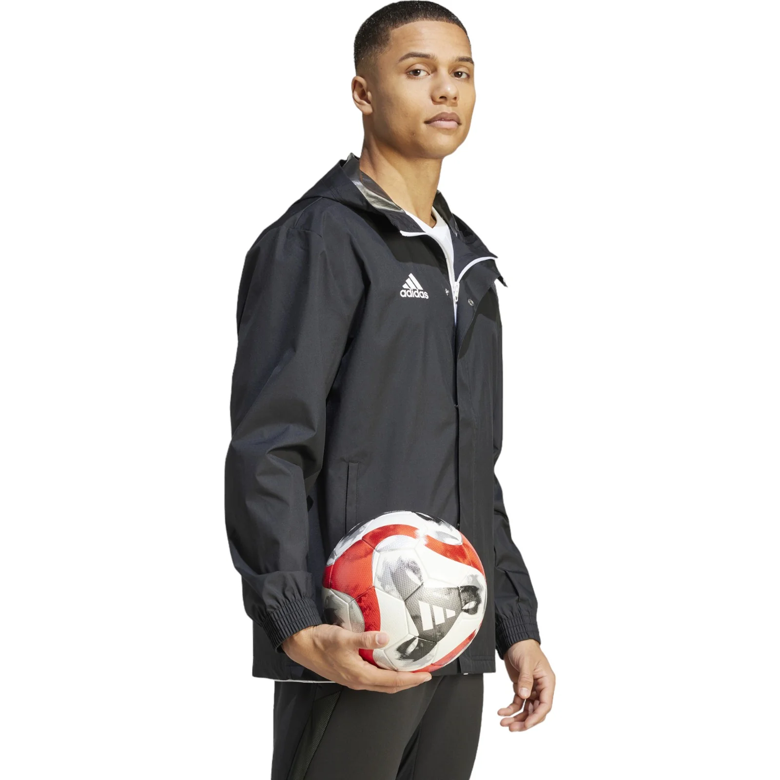 adidas Entrada 2022/23 Mens All-Weather Hooded Jacket - Image 2