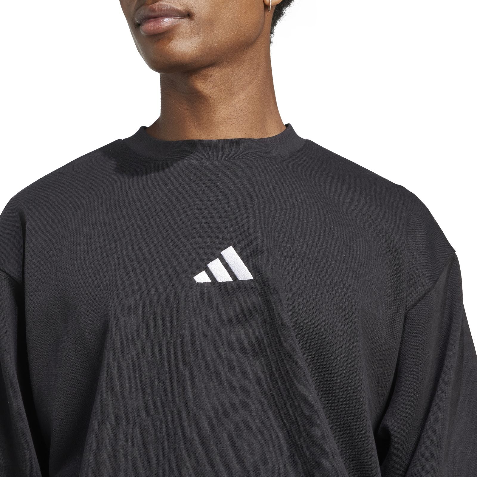 adidas FEELCOZY SWT Mens Crew Black - Image 3