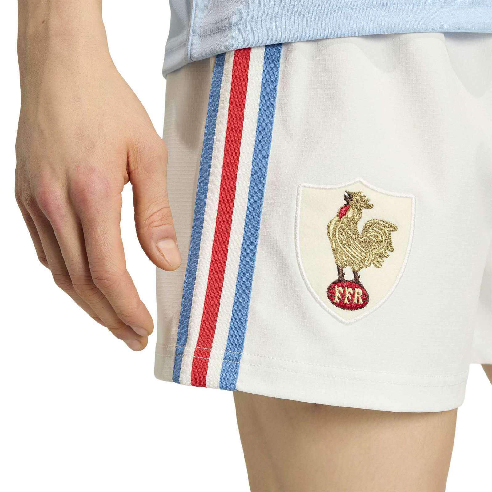 adidas France Rugby 120 Le Crunch Adults Replica Home Short - Image 4