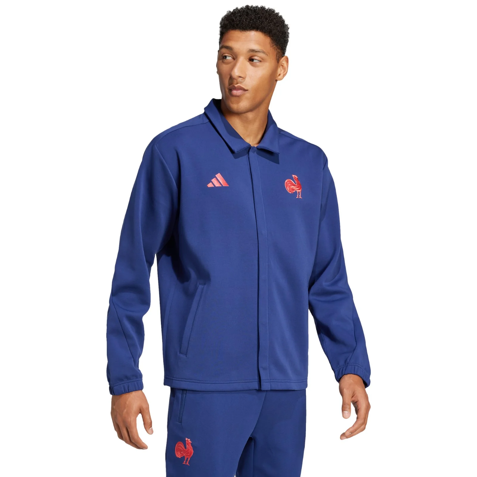 adidas France 2024/25 Full-Zip Rugby Leisure Jacket - Image 3