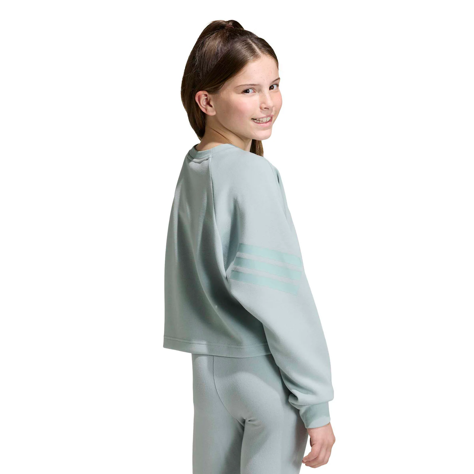 adidas Future Icons 3-Stripes Girls Cropped Sweatshirt - Image 2