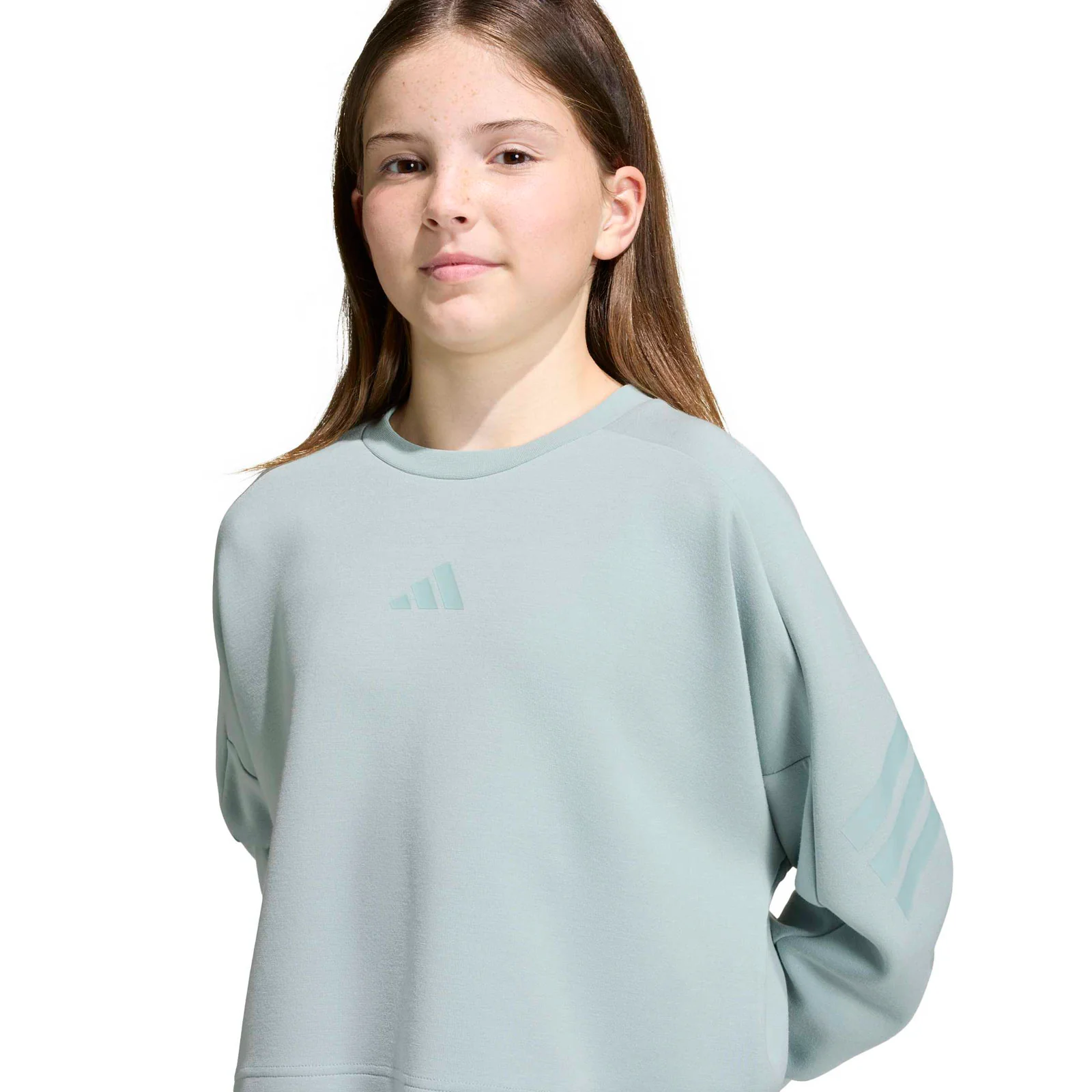 adidas Future Icons 3-Stripes Girls Cropped Sweatshirt - Image 4
