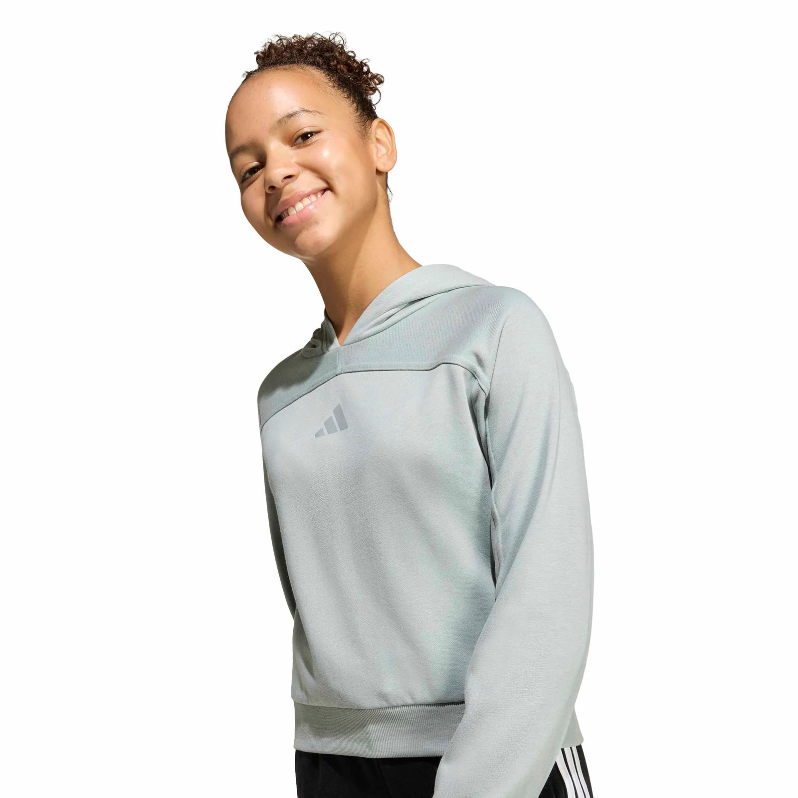 adidas Holiday Glam Girls Cropped Hooded Sweatshirt - Image 3