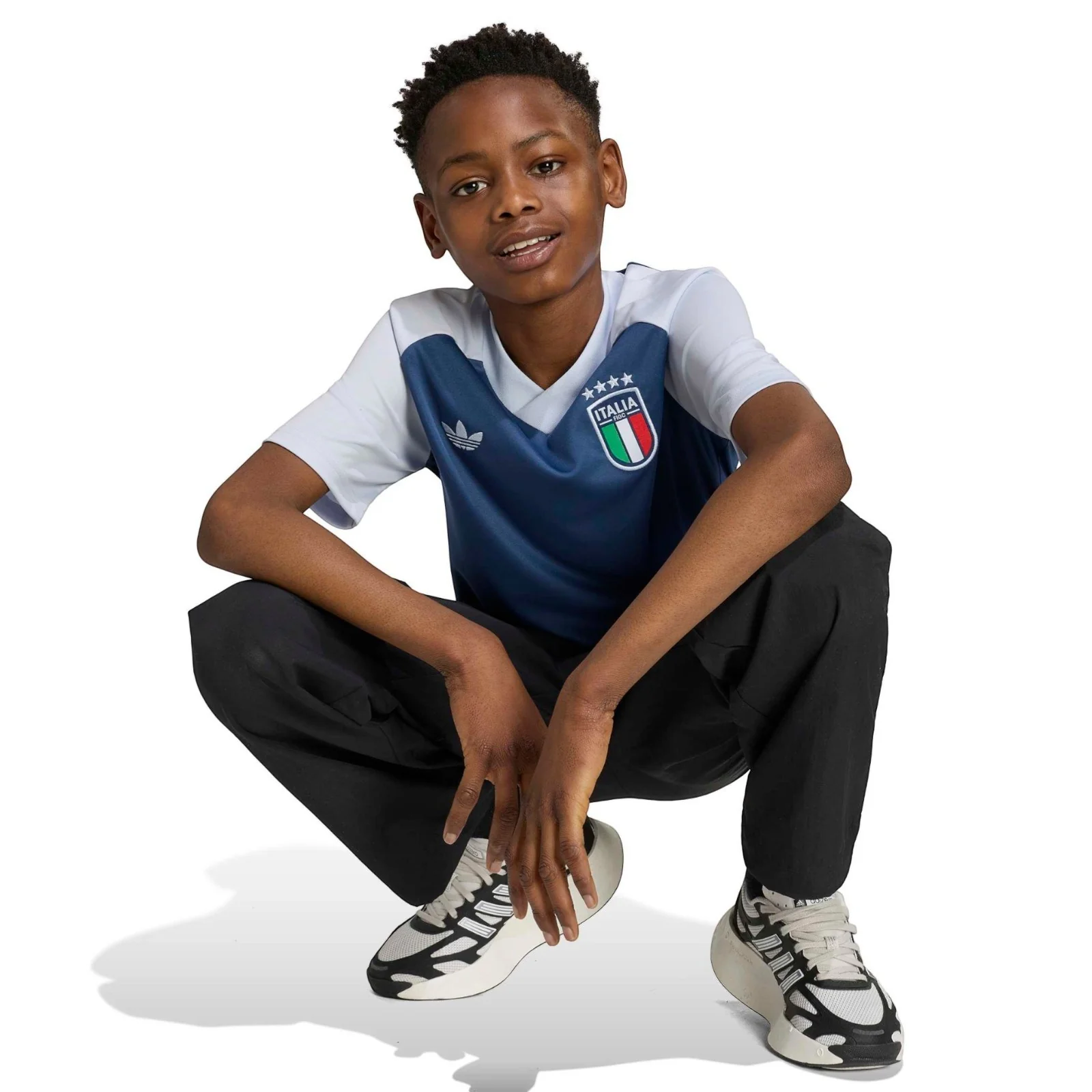 adidas OG Italy Football WC 2026 Kids Away Pre-Match Jersey - Image 9