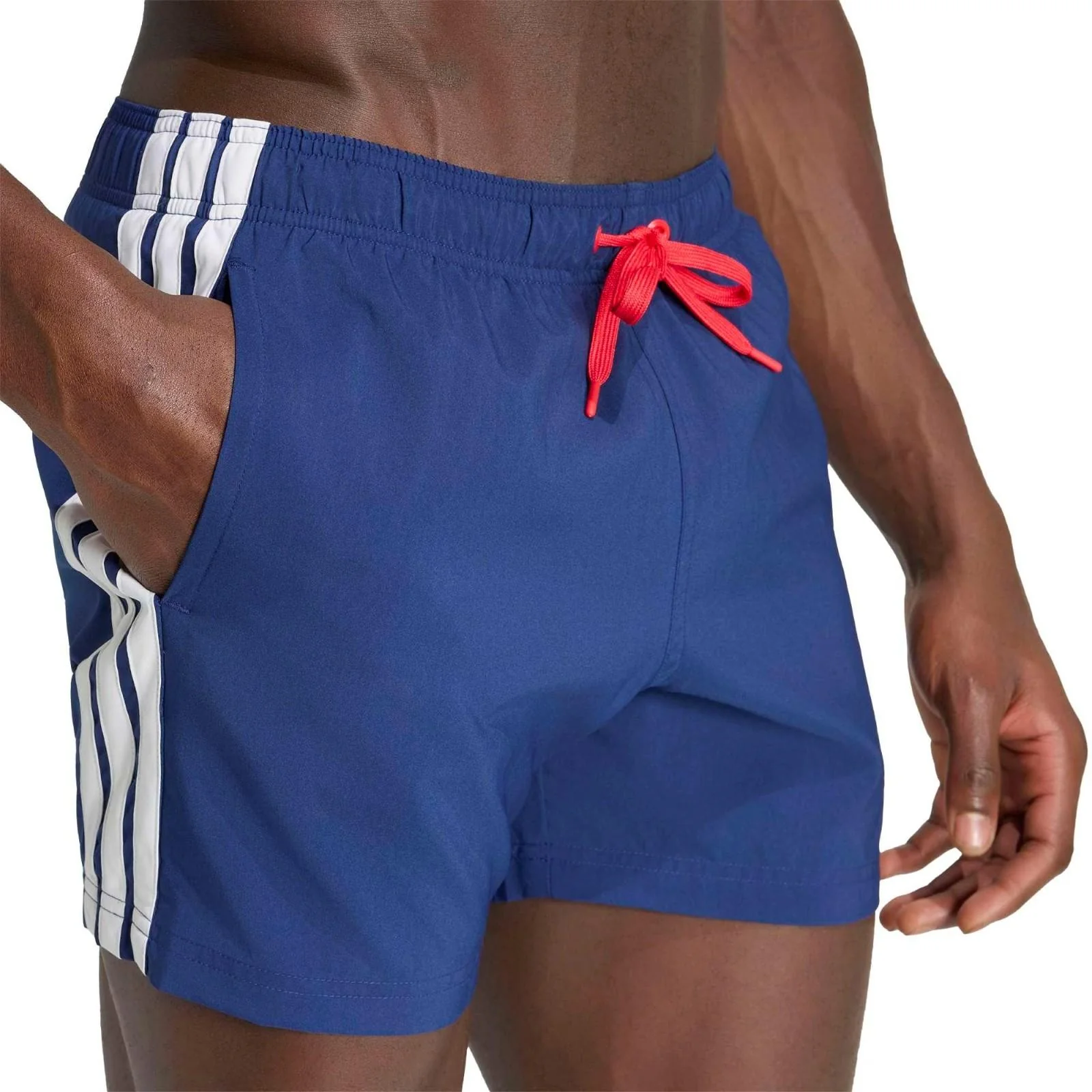 adidas 3 Stripes 5-Inch Mens Lightweight Swimming Shorts - Image 3