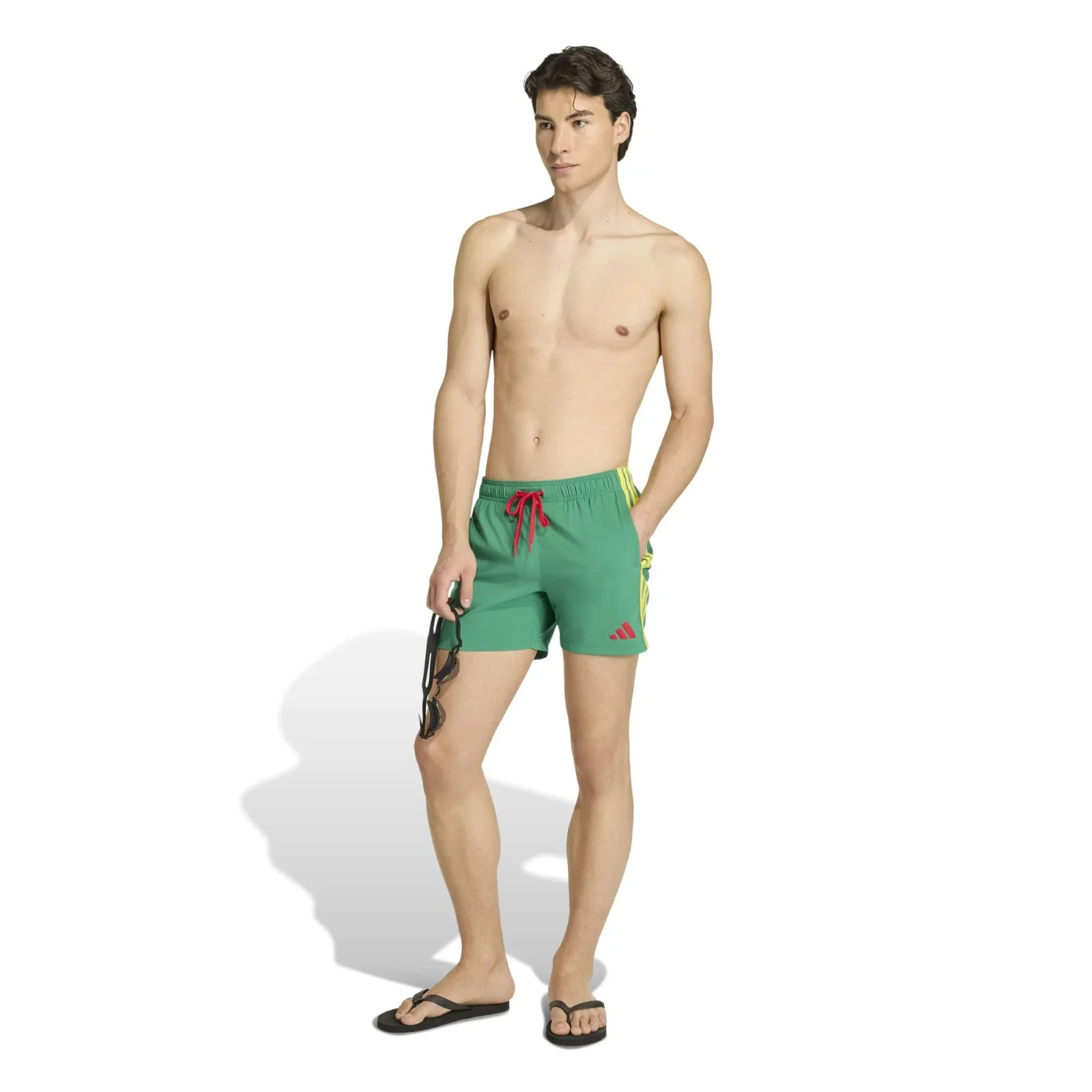 adidas 3-Stripes Regular-Fit Mens 5-Inch Swim Shorts - Image 5