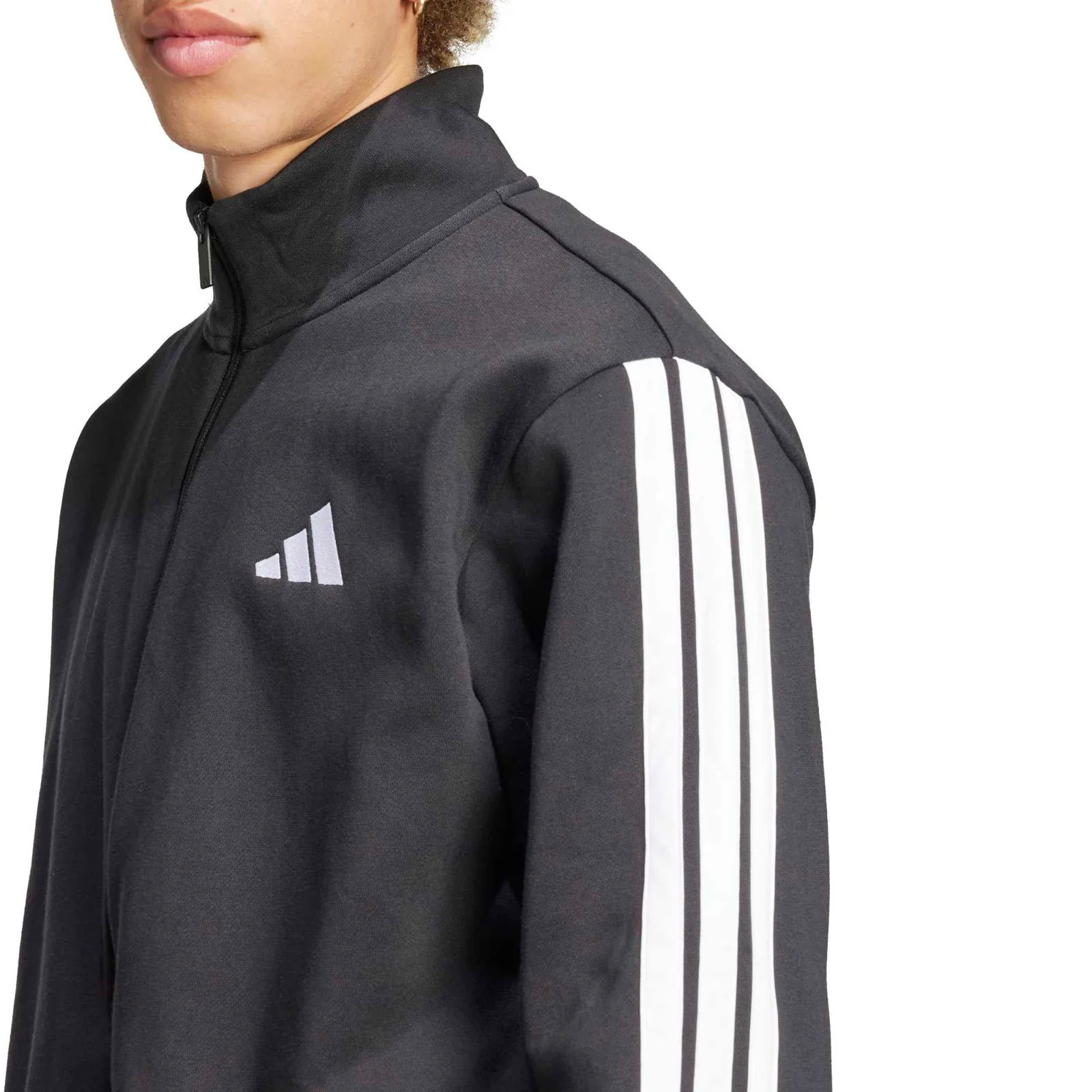 adidas 3-Stripes Mens Fleece Regular-Fit Tracksuit - Image 3