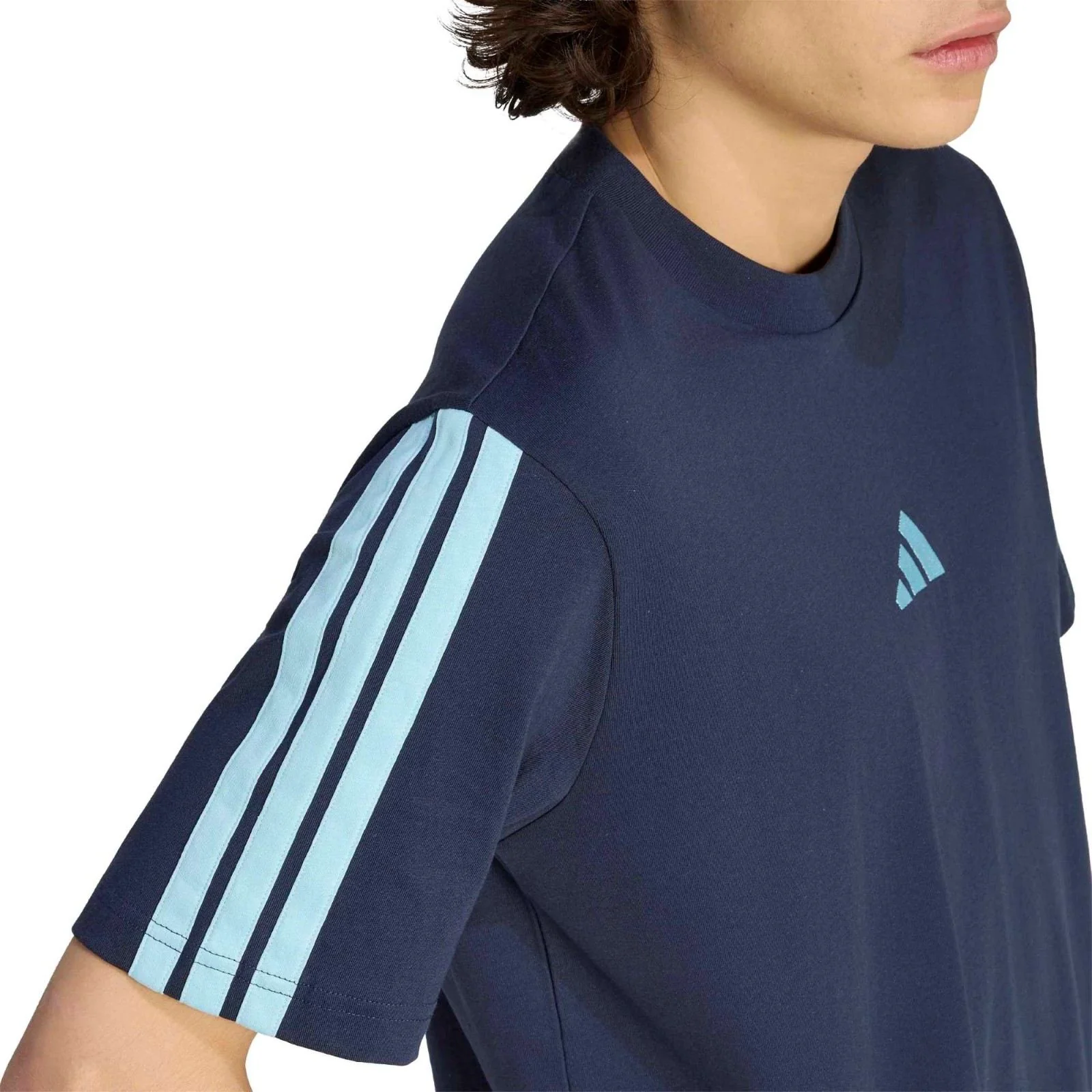 adidas Essentials 3-Stripes Single Jersey Mens T-Shirt - Image 4