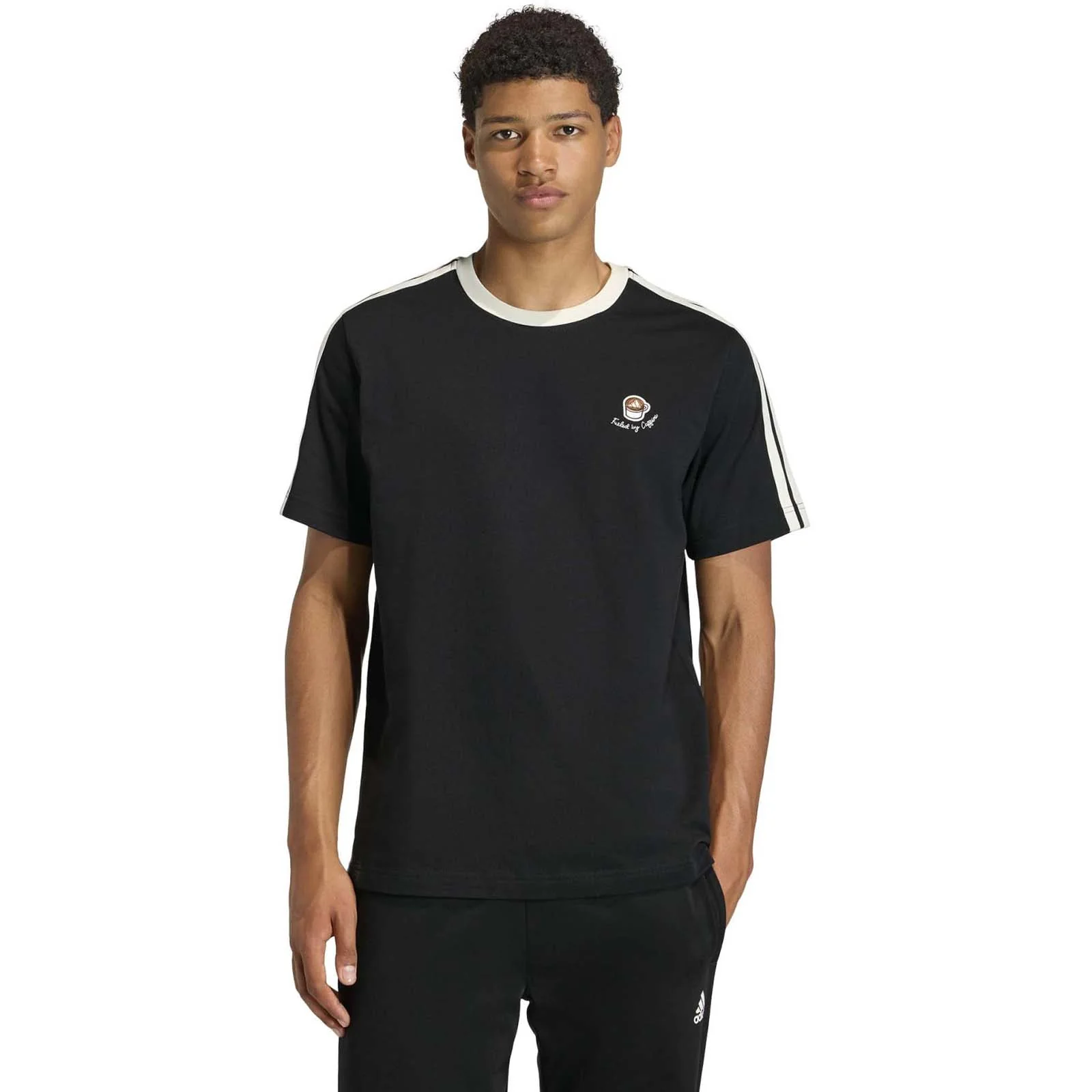 adidas Lux Coffee Cafe Cup Mens Loose-Fit Graphic T-Shirt