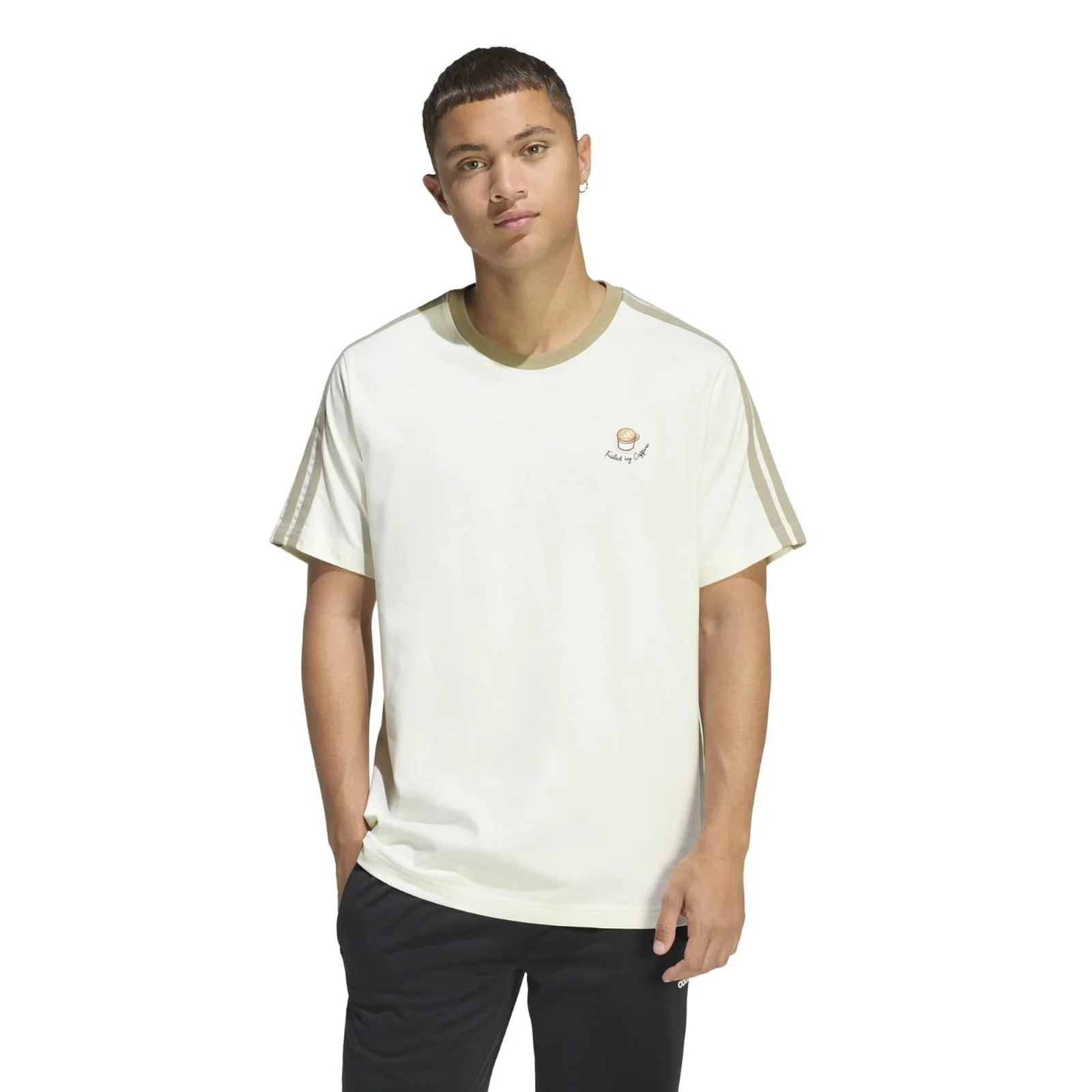 adidas Lux Coffee Cafe Cup Loose-Fit Mens Graphic T-Shirt