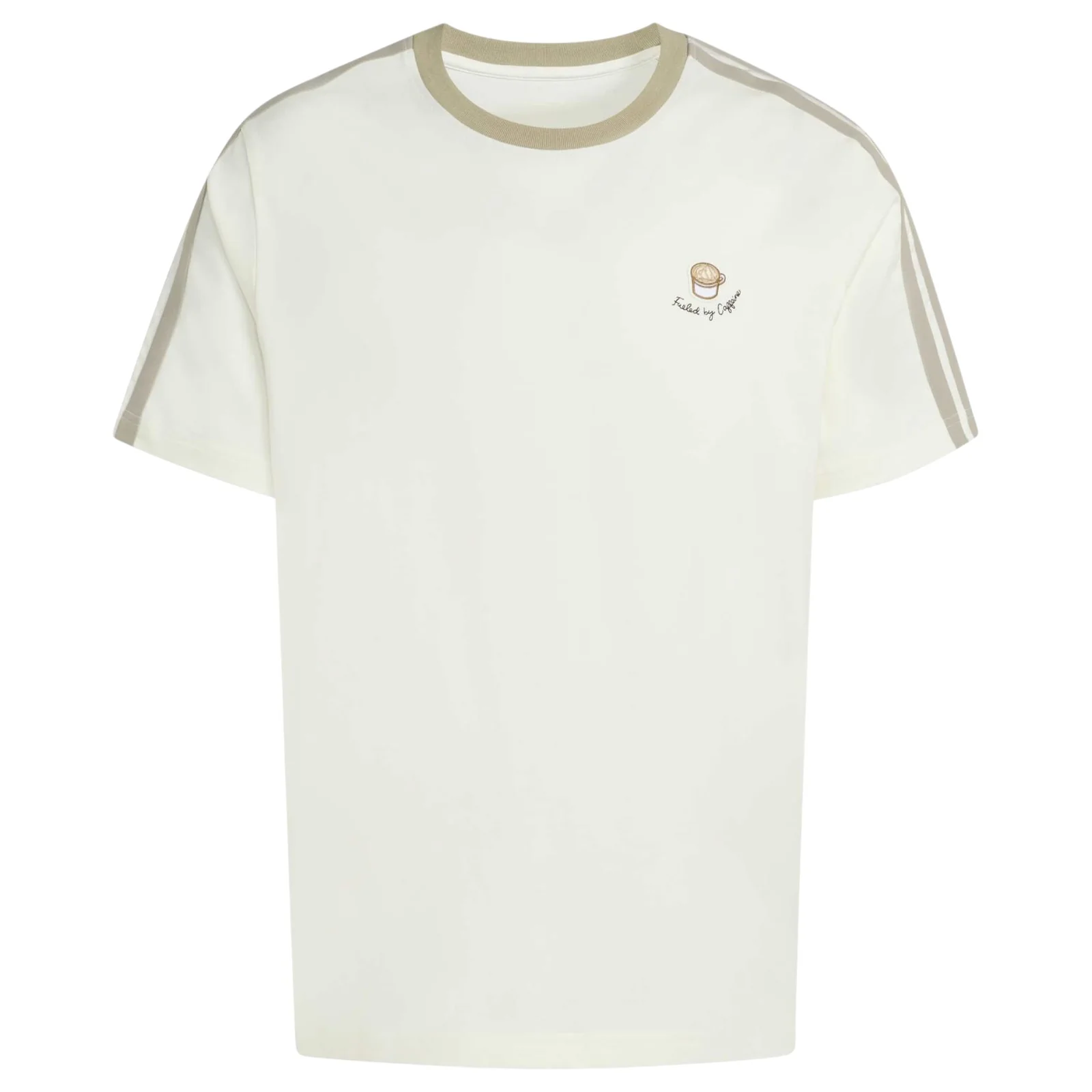 adidas Lux Coffee Cafe Cup Loose-Fit Mens Graphic T-Shirt - Image 6