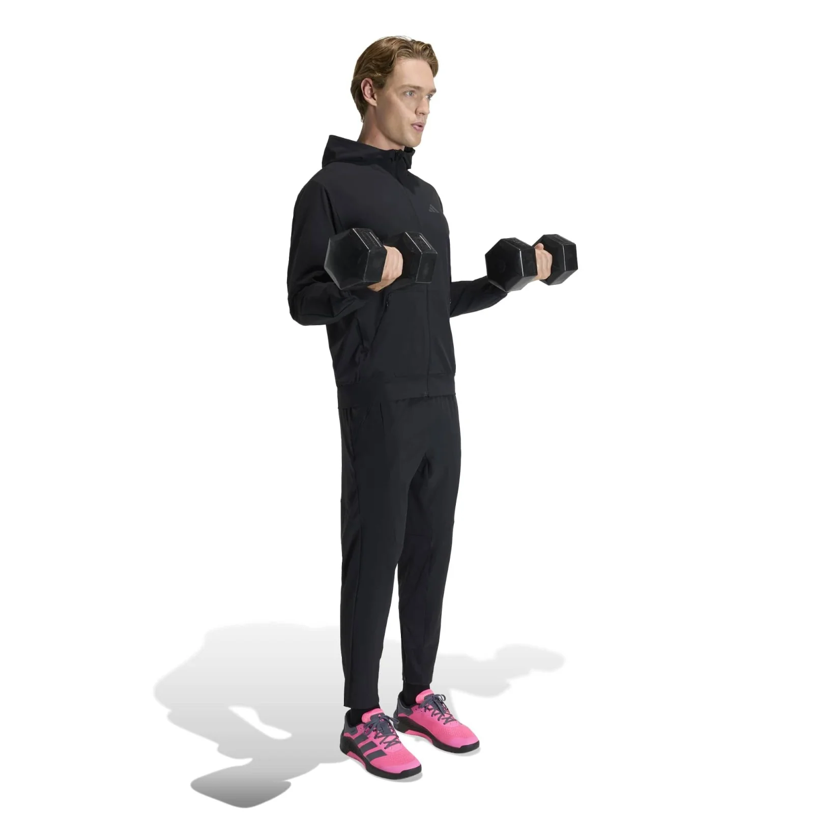 adidas D4T Workout Full-Zip Mens Hybrid Training Hoodie - Image 5