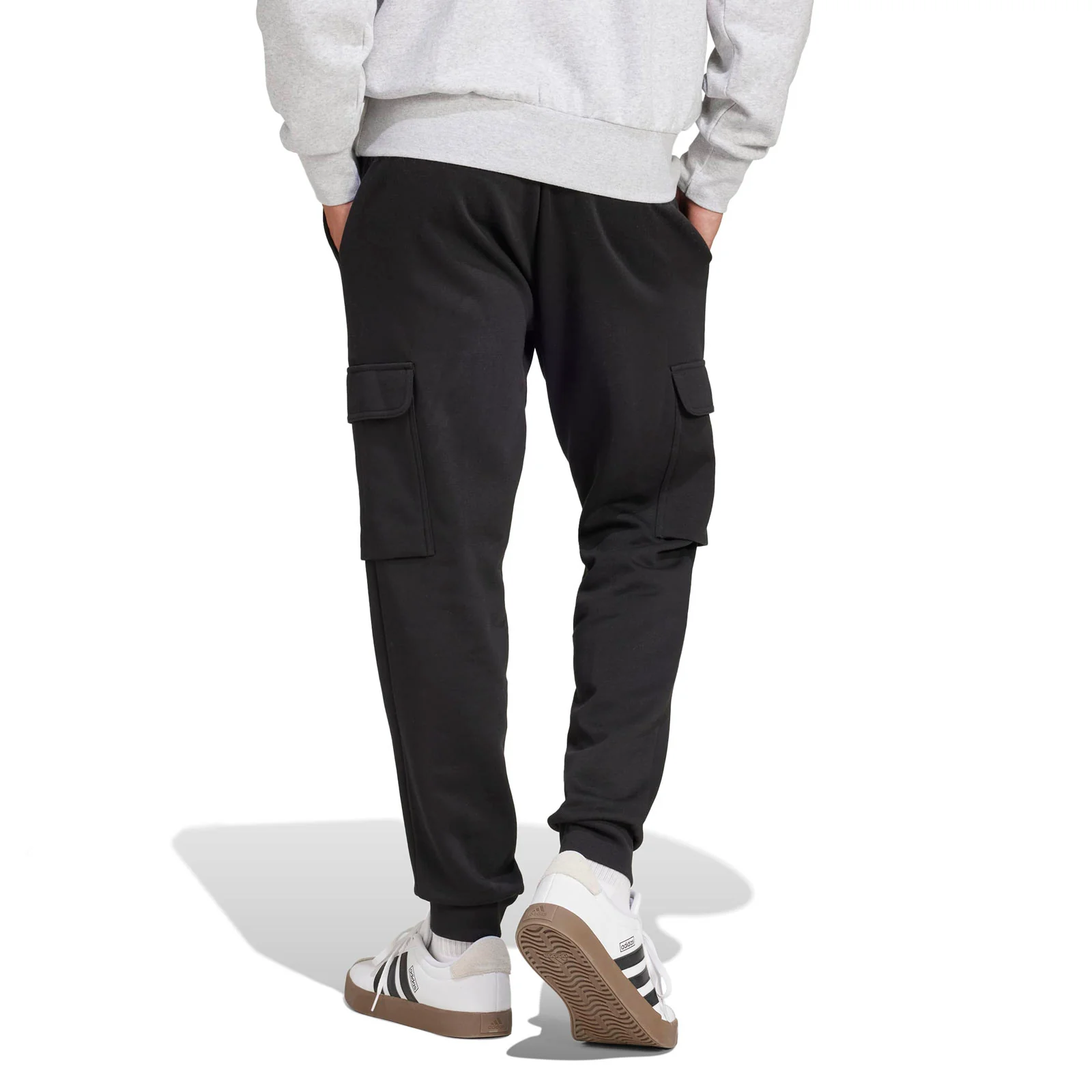 adidas Essentials Feelcozy Mens Fleece Cargo Joggers - Image 2