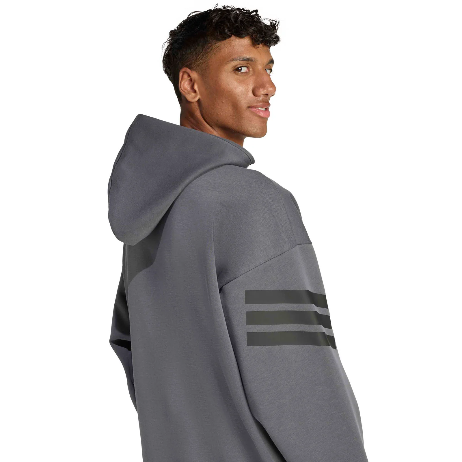 adidas Future Icons 3-Stripes Mens Full-Zip Hoodie - Image 4