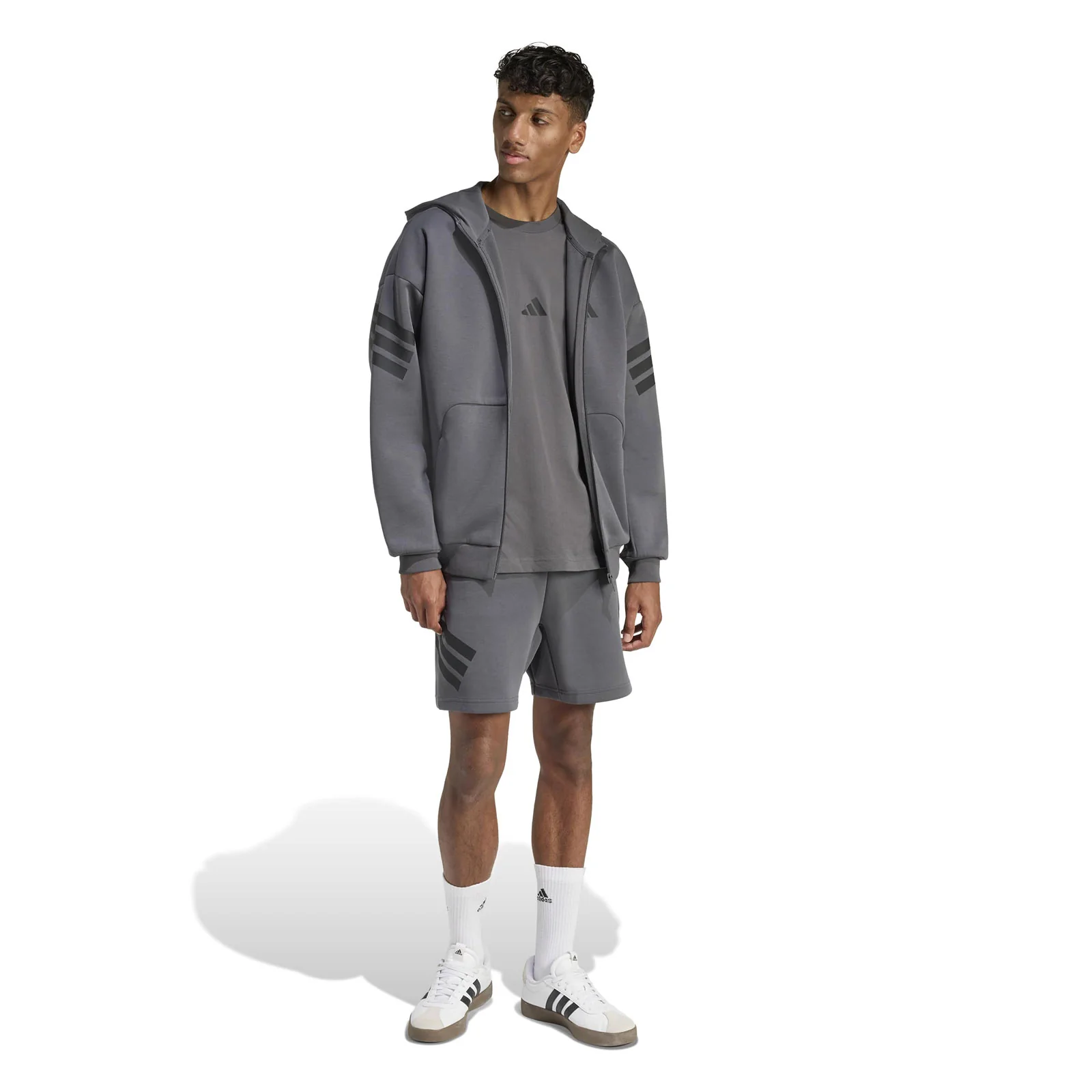 adidas Future Icons 3-Stripes Mens Full-Zip Hoodie - Image 5