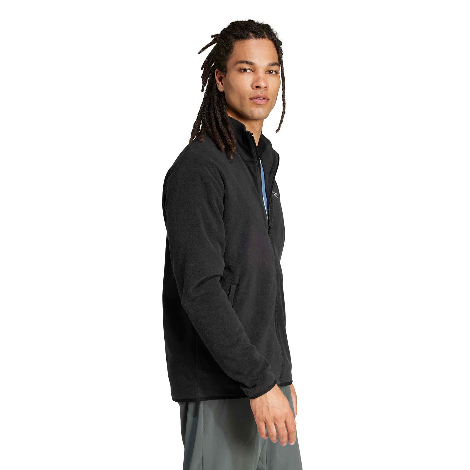 adidas Multi Essentials Mens Full-Zip Fleece Jacket - Image 3