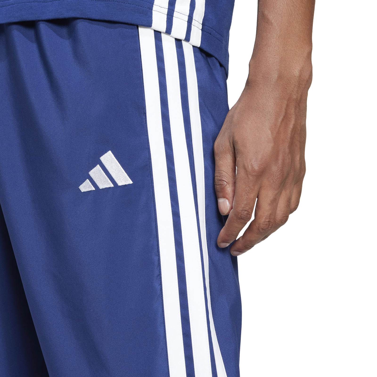 adidas Mens Stnfrd 3S Wvn Pants Navy - Image 3