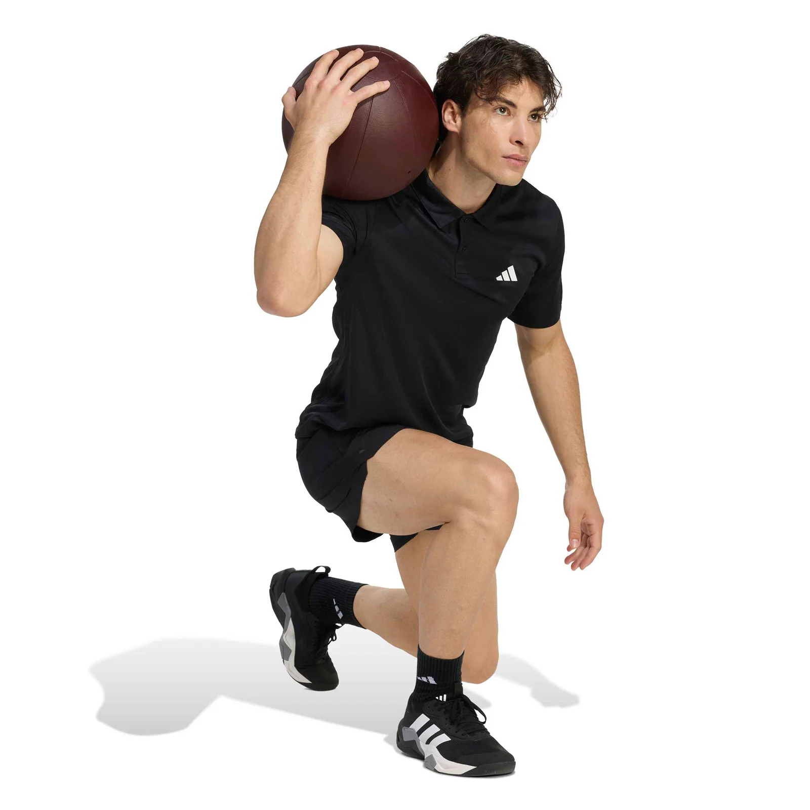 adidas Workout Essentials Base Regular-Fit Mens Polo Shirt - Image 5