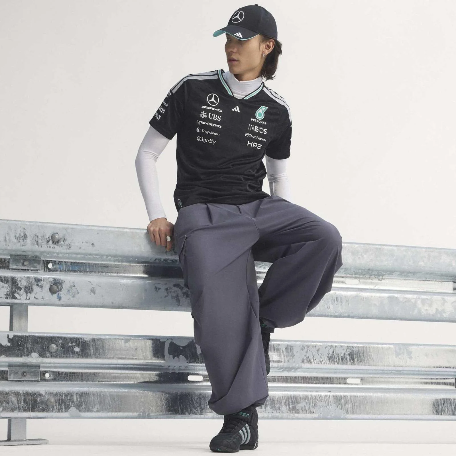 adidas Mercedes Formula 1 Motorsport Adults Driver Jersey - Image 14