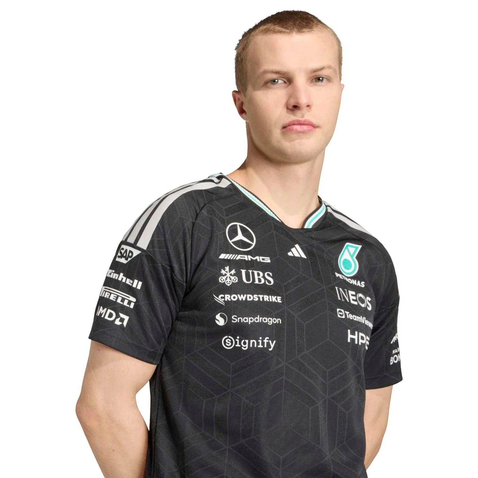 adidas Mercedes Formula 1 Motorsport Adults Driver Jersey - Image 3