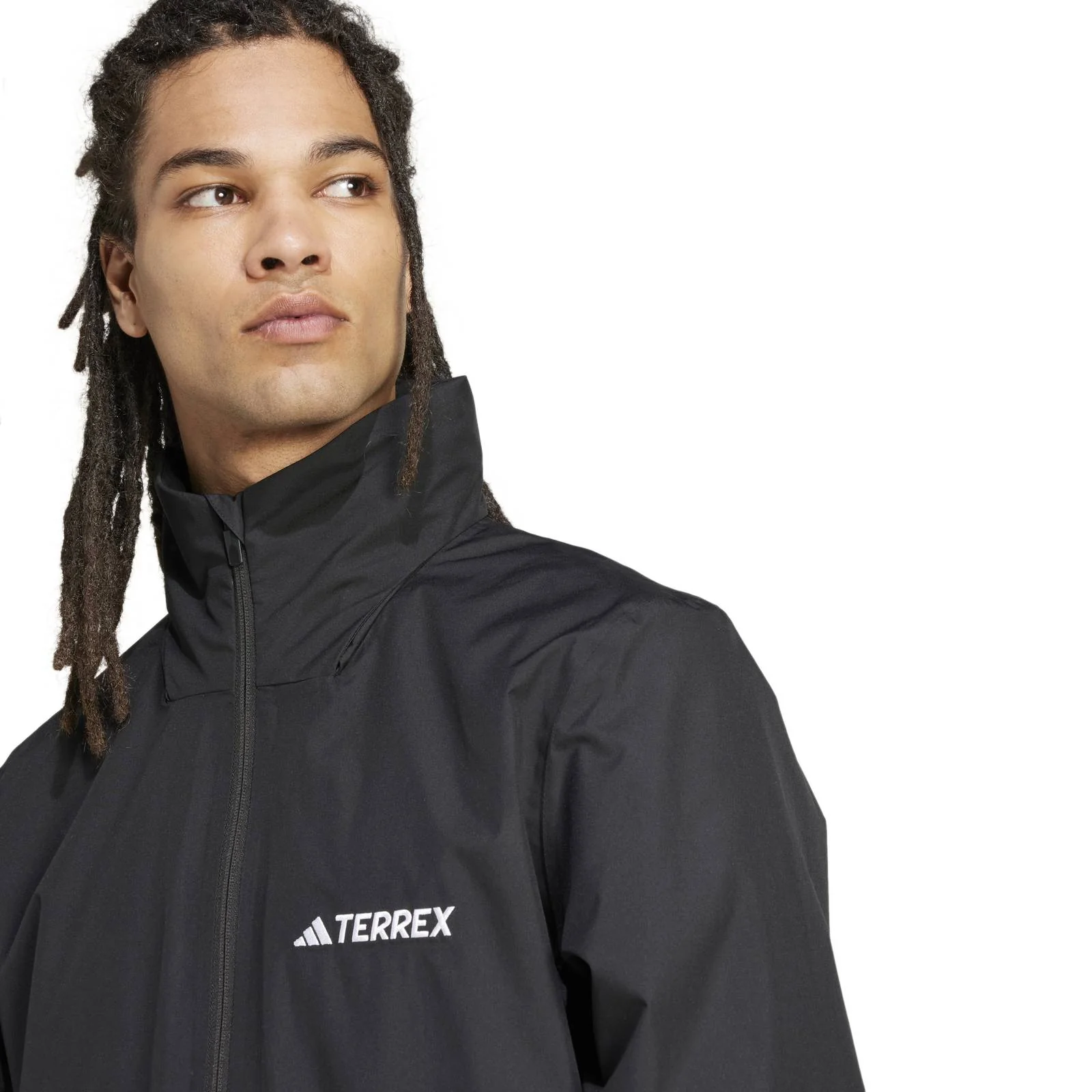 adidas Terrex Multi Essentials Mens Full-Zip Rain Jacket - Image 4