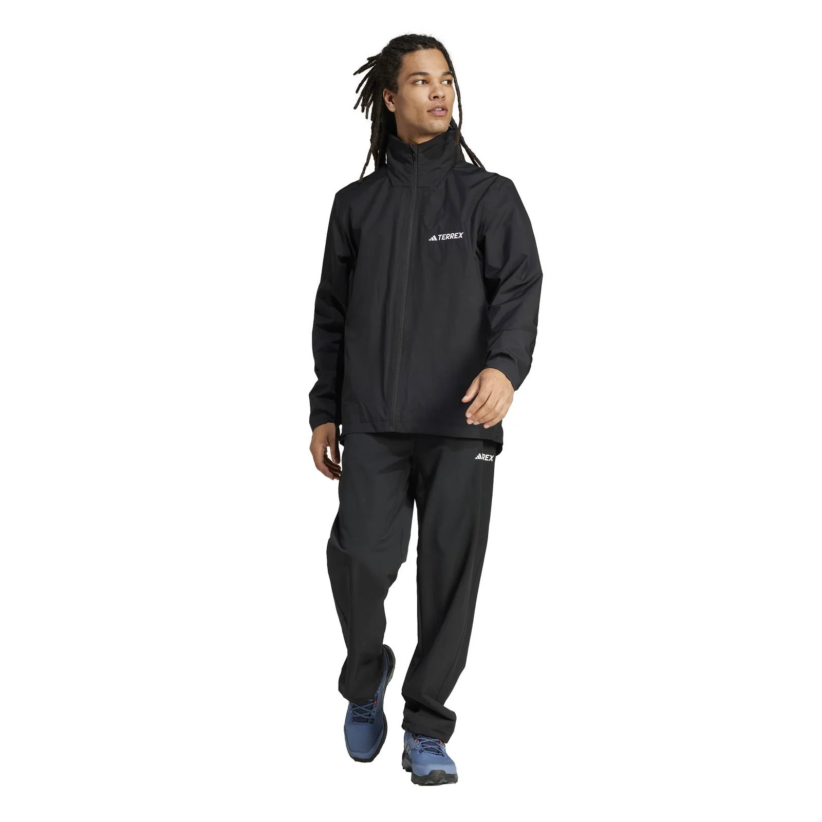 adidas Terrex Multi Essentials Mens Full-Zip Rain Jacket - Image 7