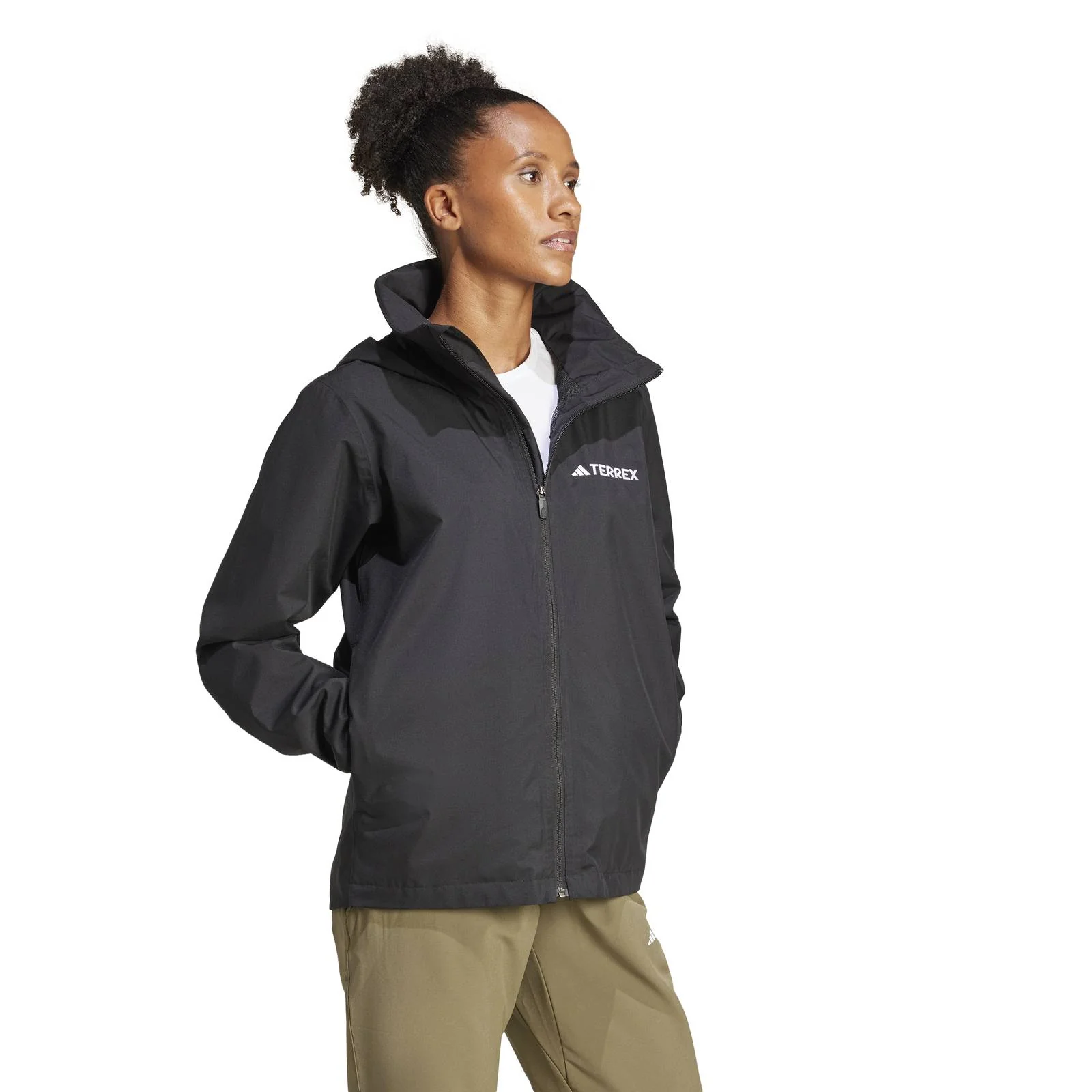 adidas Multi Essentials 2L Womens Full-Zip Rain Jacket - Image 6