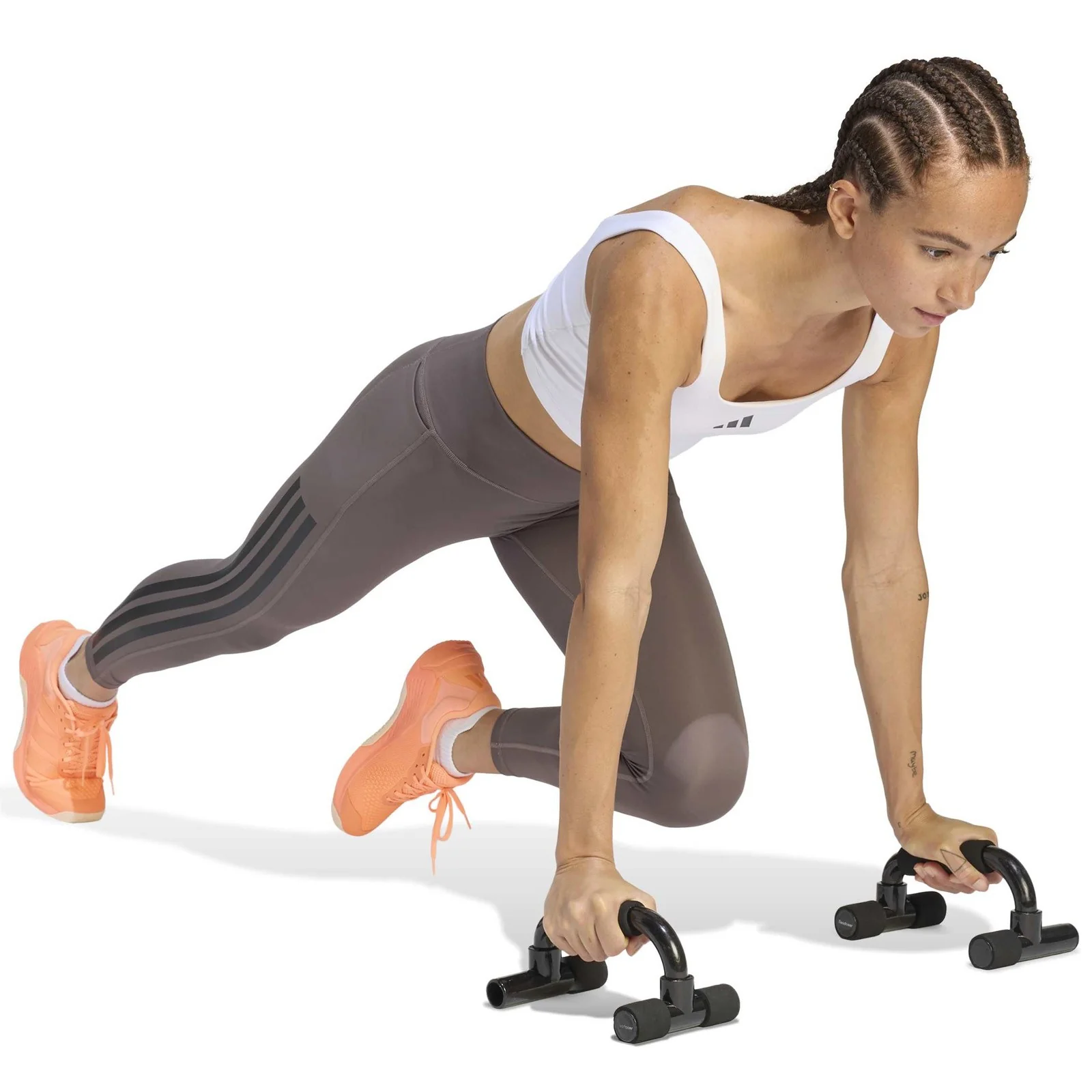 adidas Optime Workout 3-Stripes Womens 7/8 Length Leggings - Image 13