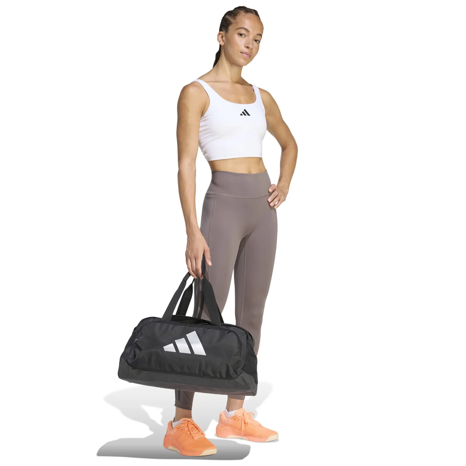 adidas Optime Workout 3-Stripes Womens 7/8 Length Leggings - Image 14