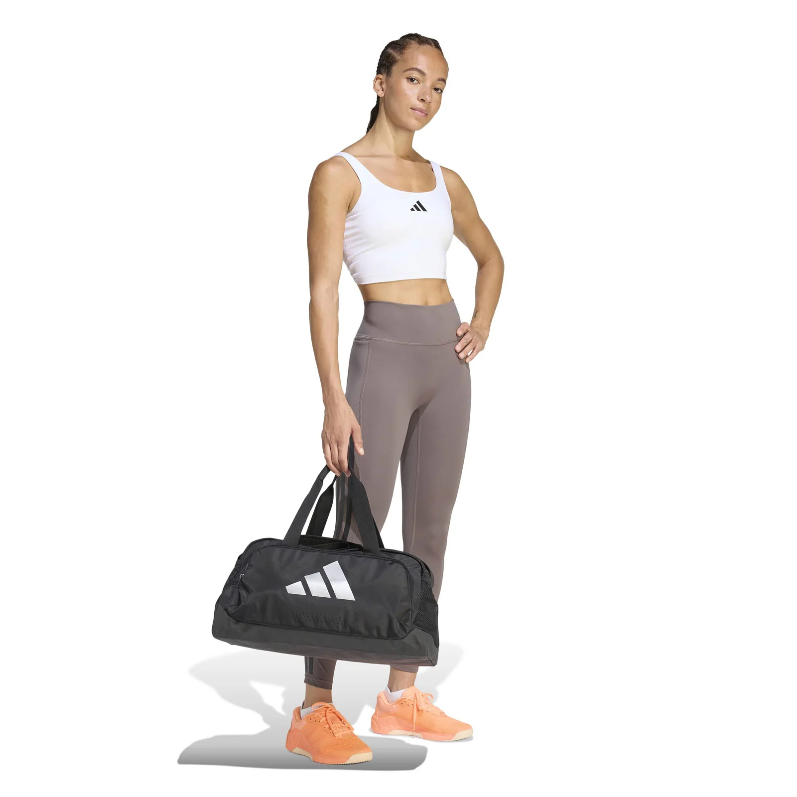 adidas Optime Workout 3-Stripes Womens 7/8 Length Leggings - Image 5