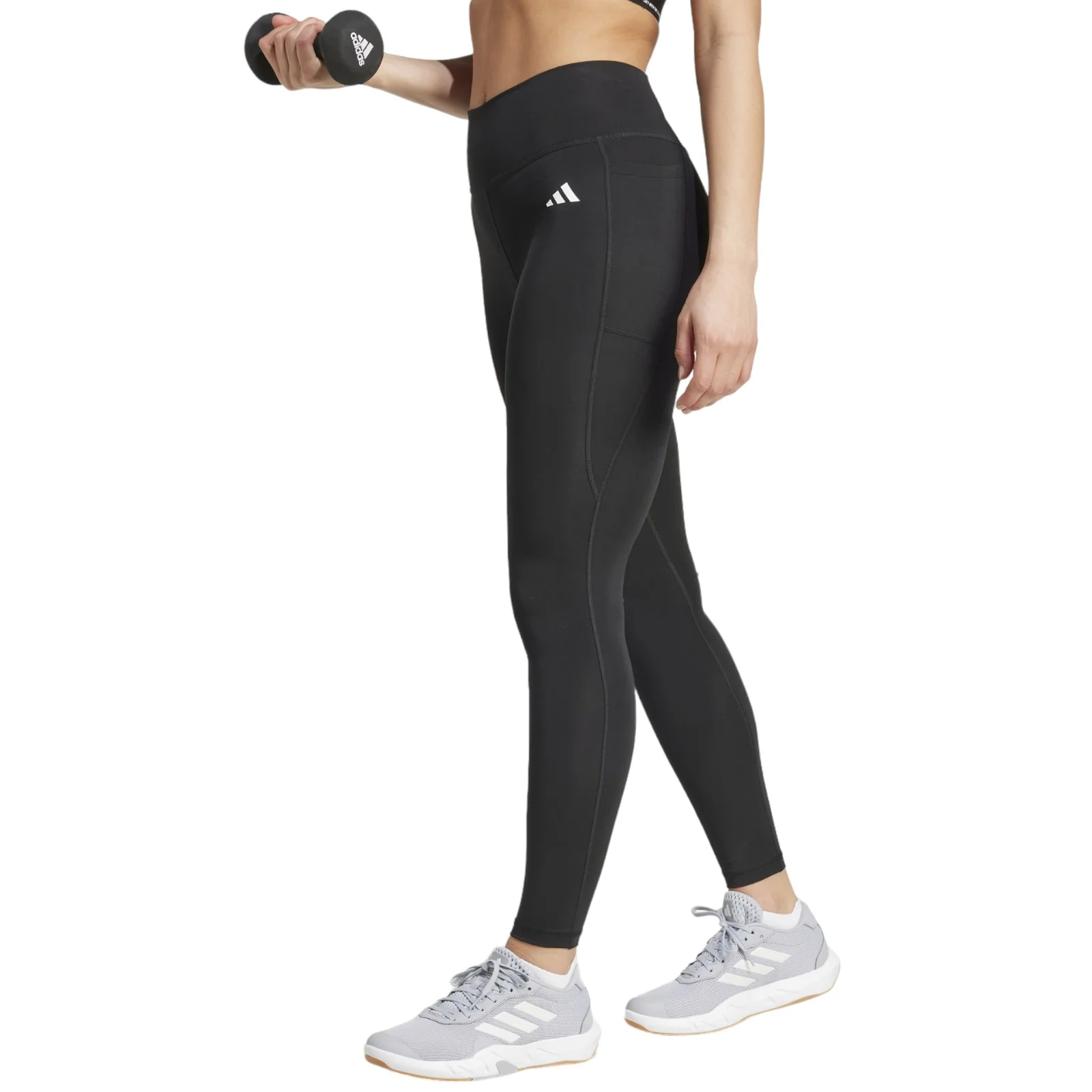 adidas Optime Essentials 1/1 Womens Full Length Leggings - Image 3