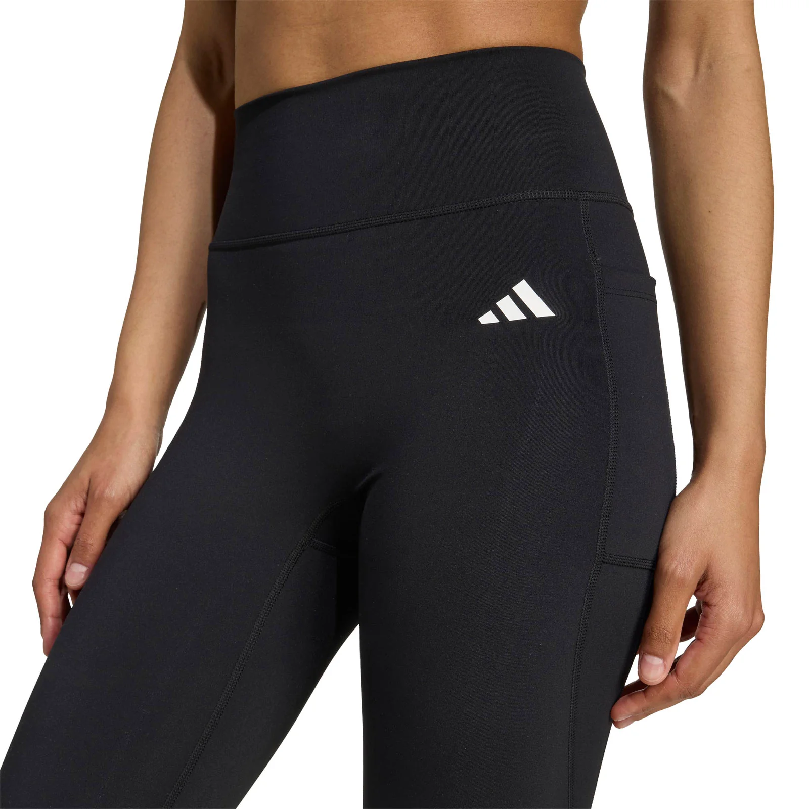 adidas Optimé Essentials No Front Rise Seam Womens 7/8 Leggings - Image 3