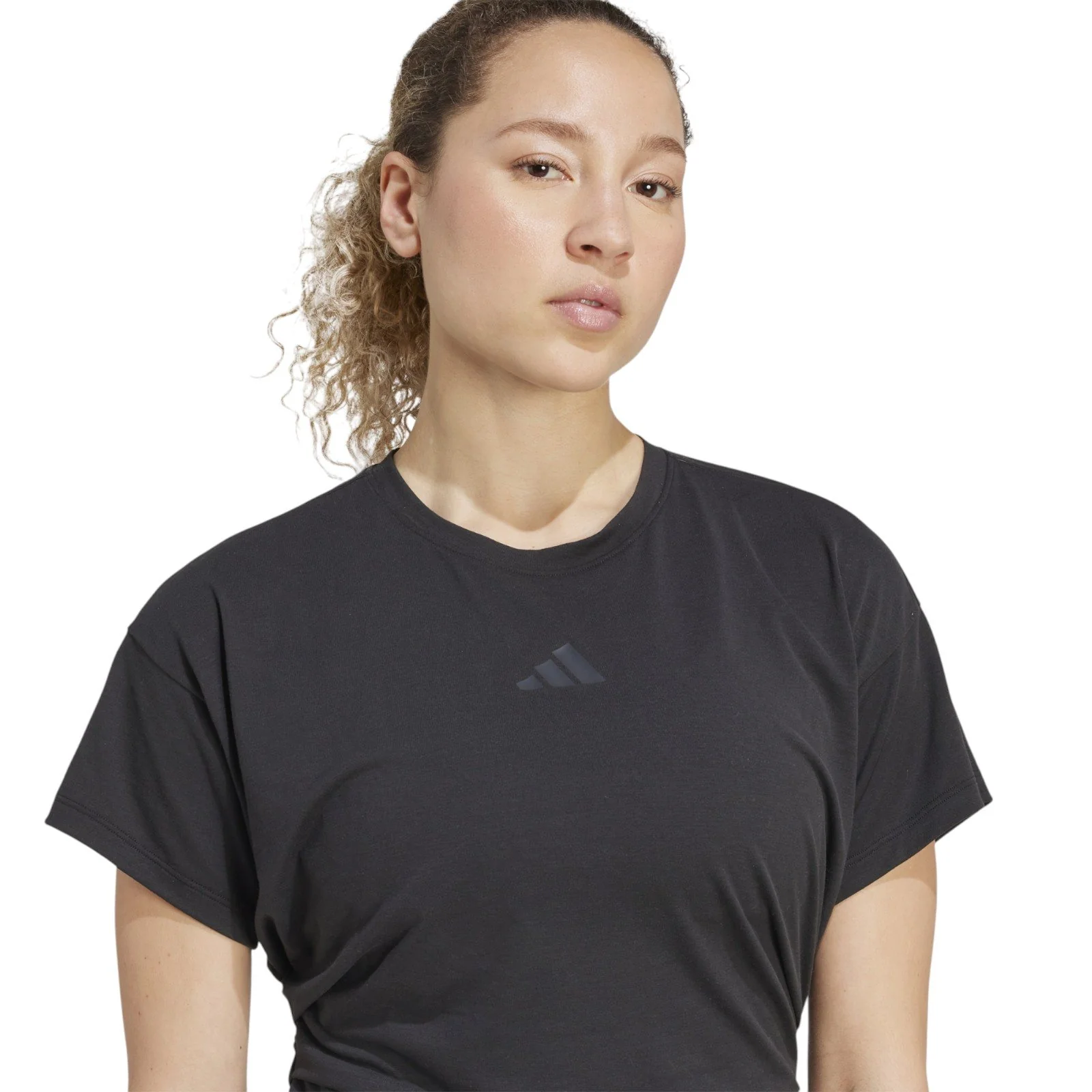 adidas Power Womens Short Sleeved Boxy Training T-Shirt - Image 3