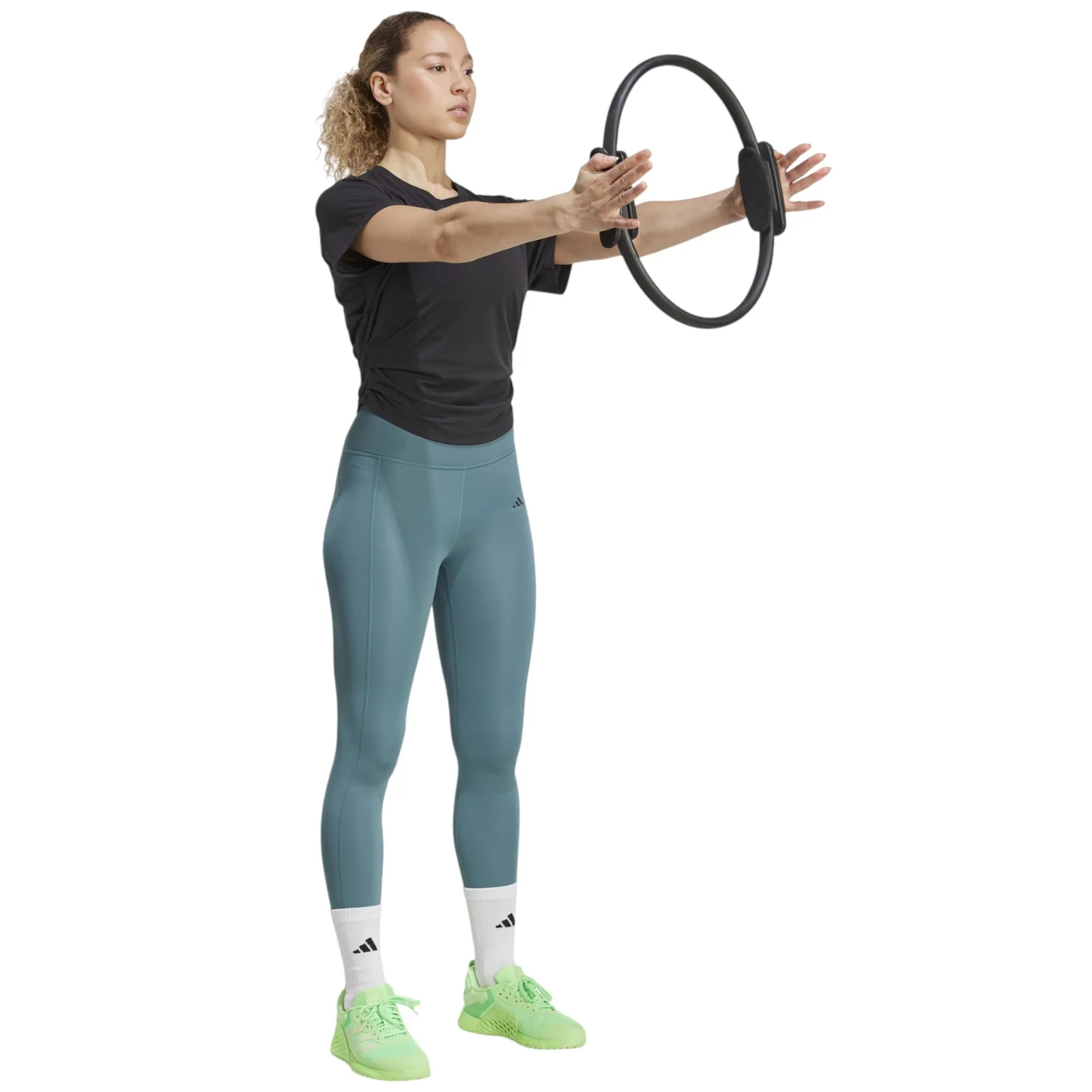 adidas Power Womens Short Sleeved Boxy Training T-Shirt - Image 6