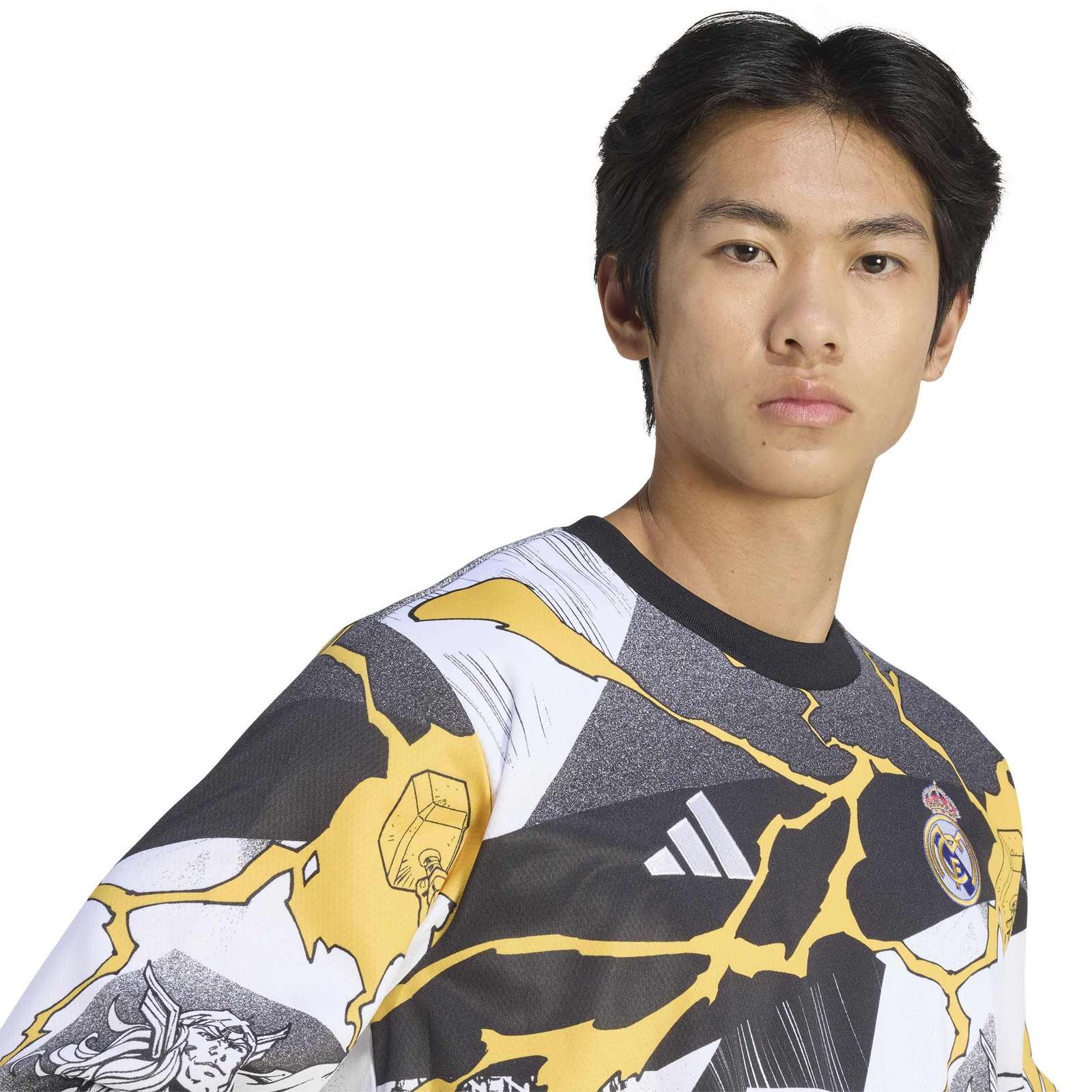 adidas Real Madrid Avengers Football 2025/26 Mens Pre-Match Crew Top - Image 3