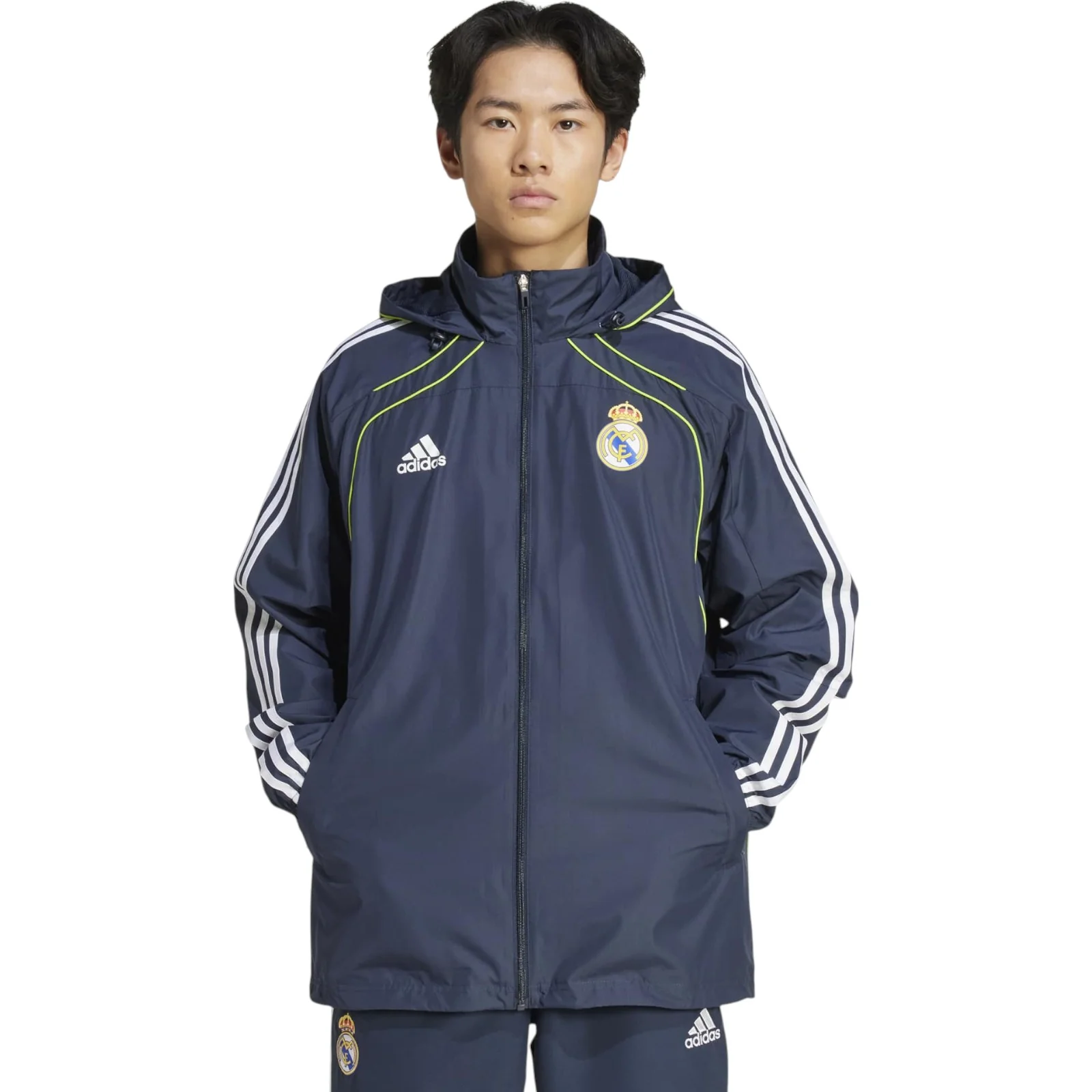 adidas Real Madrid Adults Full-Zip Windbreaker Jacket