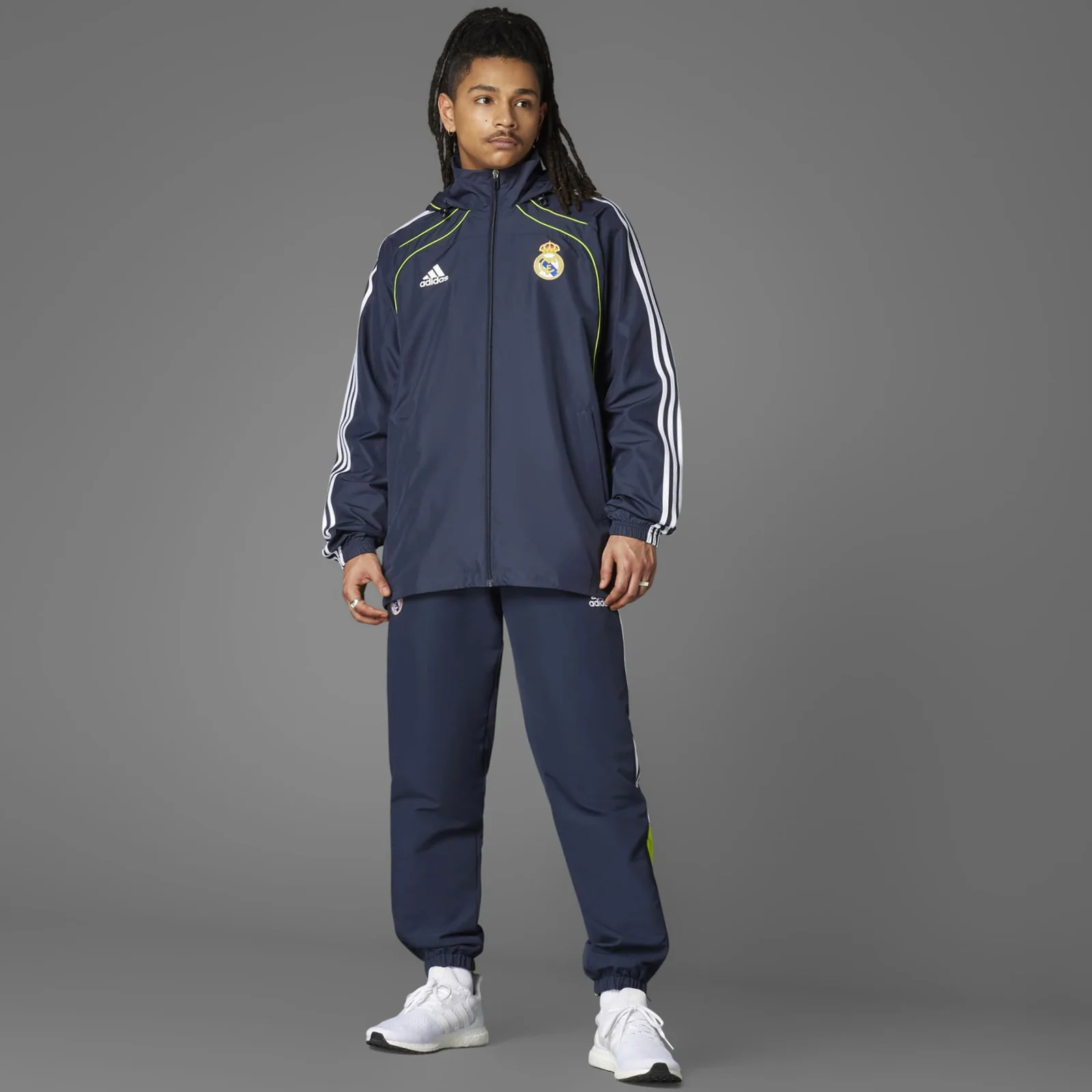 adidas Real Madrid Adults Full-Zip Windbreaker Jacket - Image 14