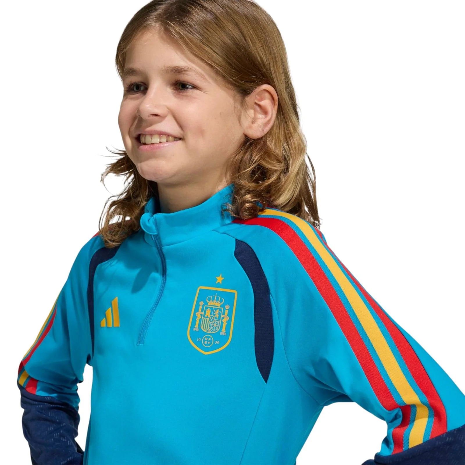 adidas Spain Football World Cup 2026 Kids Half-Zip Training Top - Image 3