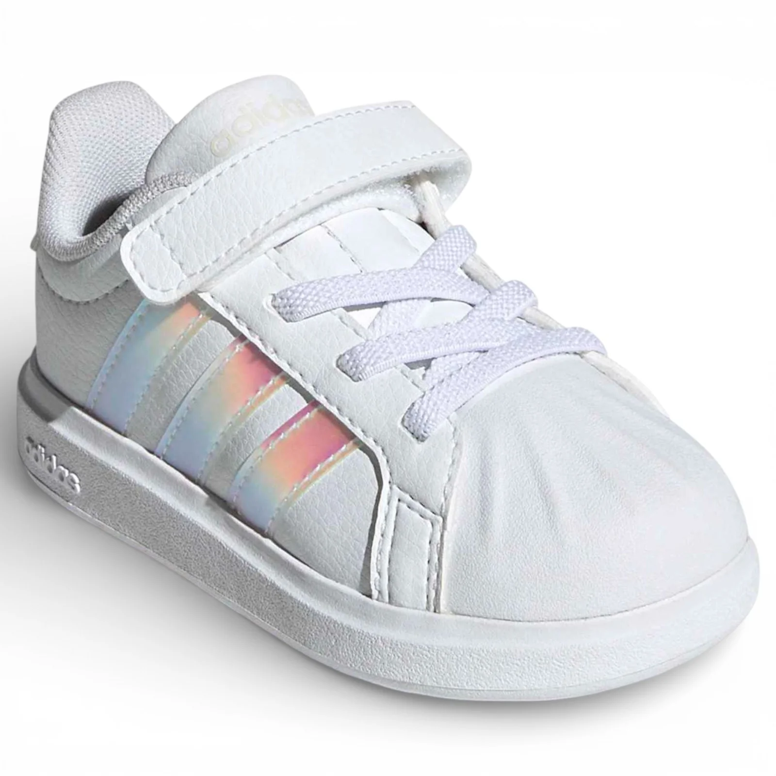 adidas Street Talk Wide-Fit Hook-Loop-Strap Kids Shoes - Image 7