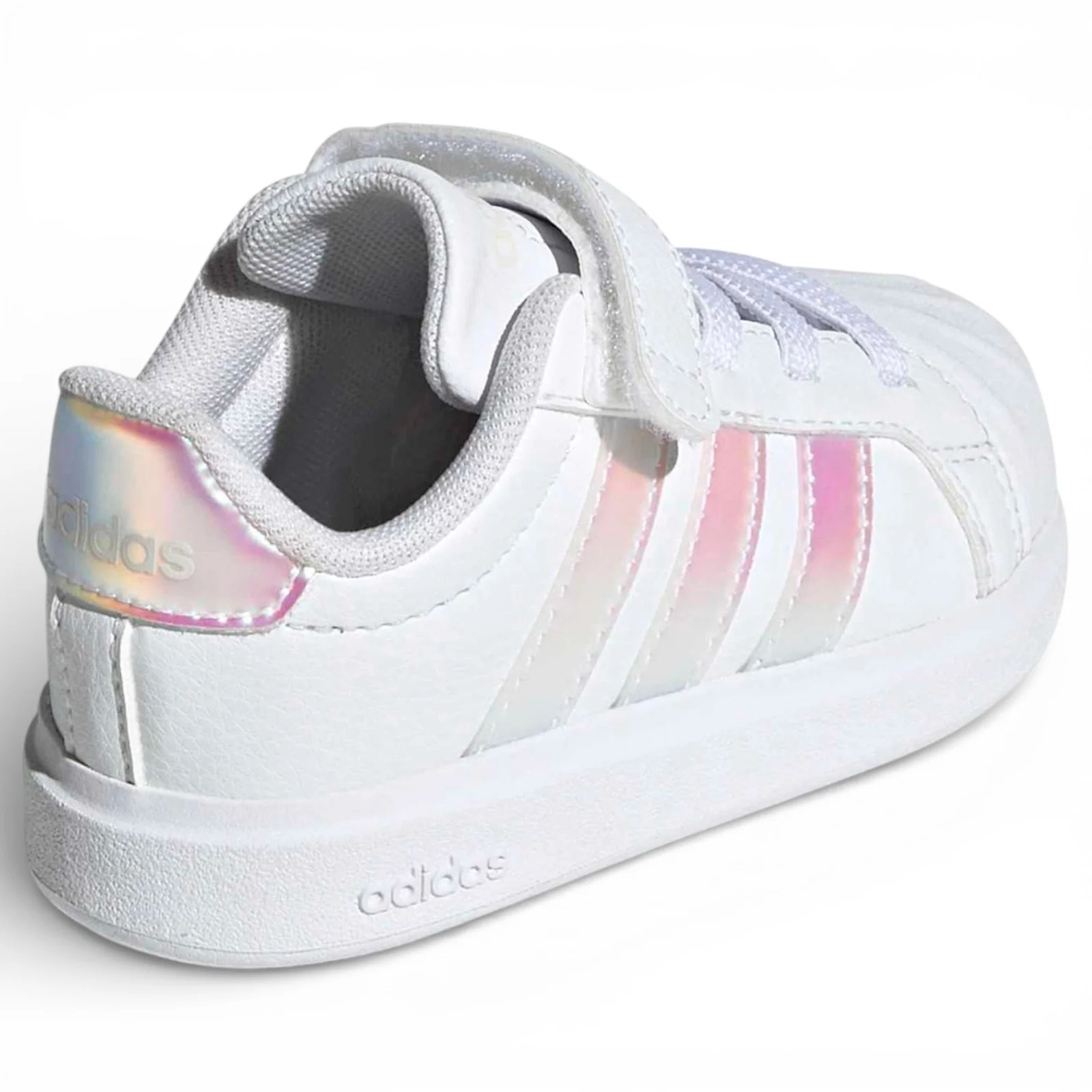 adidas Street Talk Wide-Fit Hook-Loop-Strap Kids Shoes - Image 8