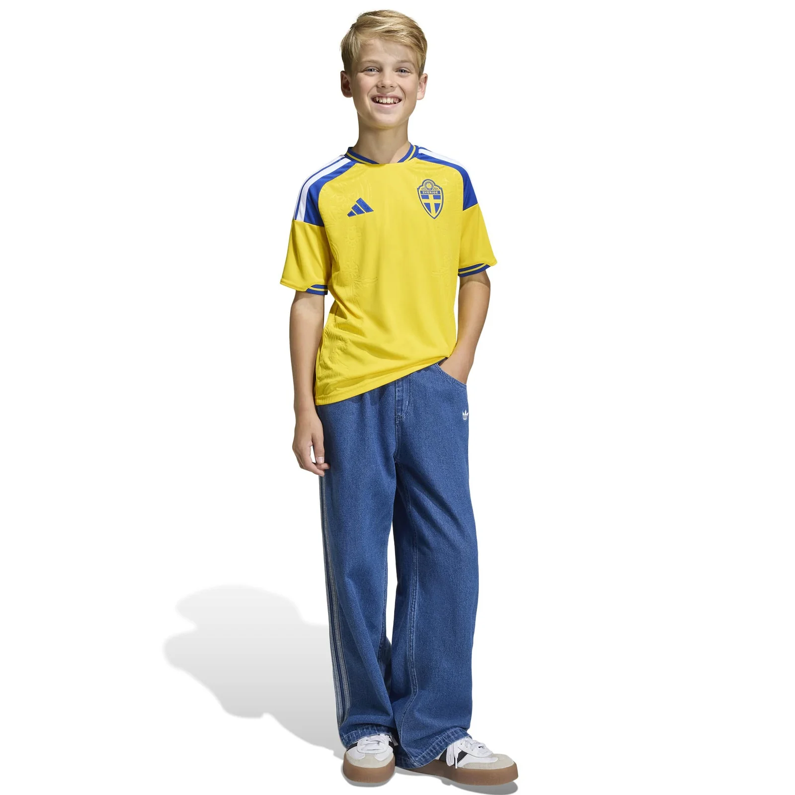 adidas Sweden Football World Cup 2026 Kids Home Jersey - Image 9