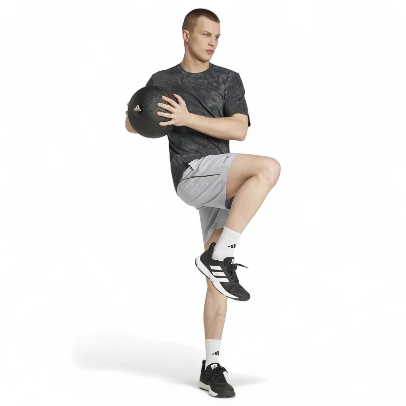 adidas Tech Apparel Mens Regular-Fit Workout Shorts - Image 6